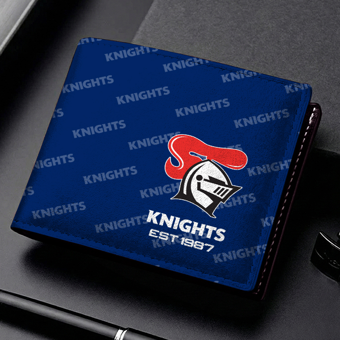 Auspiritmerch Newcastle Knights Personalized Leather Wallet Gift For Fans