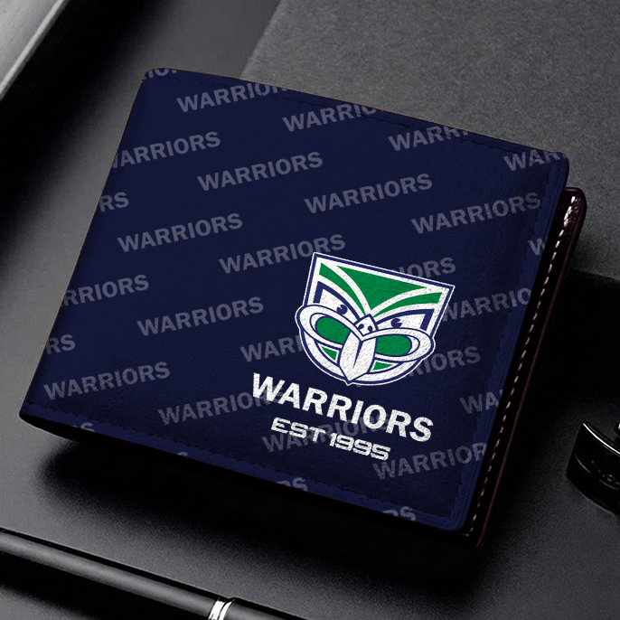 Auspiritmerch New Zealand Warriors Personalized Leather Wallet Gift For Fans