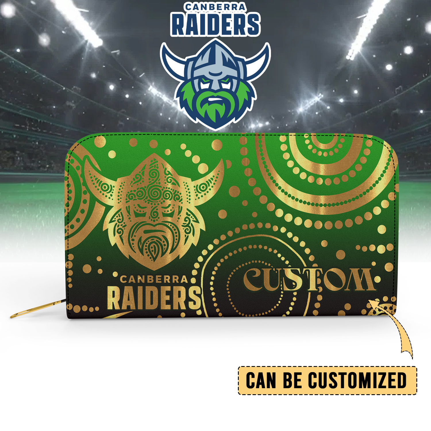 Auspiritmerch Canberra Raiders Personalized Clutch Purse Gift For Fans