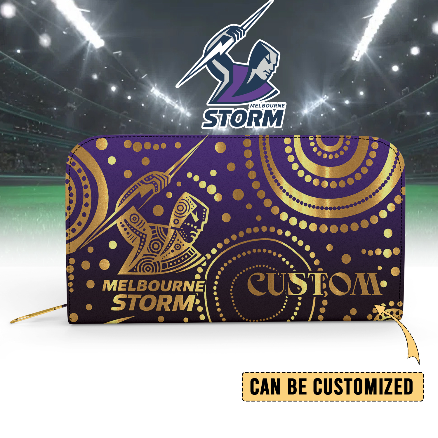 Auspiritmerch Melbourne Storm Personalized Clutch Purse Gift For Fans