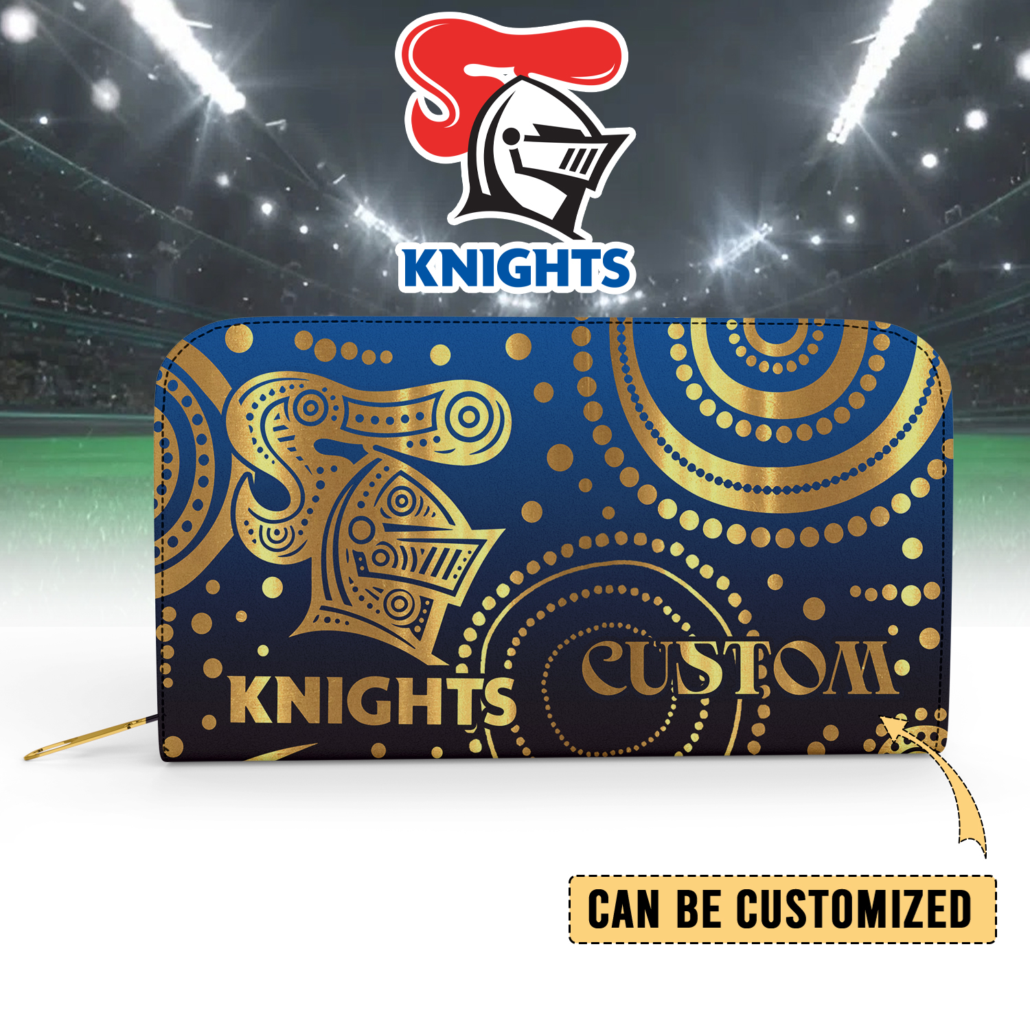Auspiritmerch Newcastle Knights Personalized Clutch Purse Gift For Fans