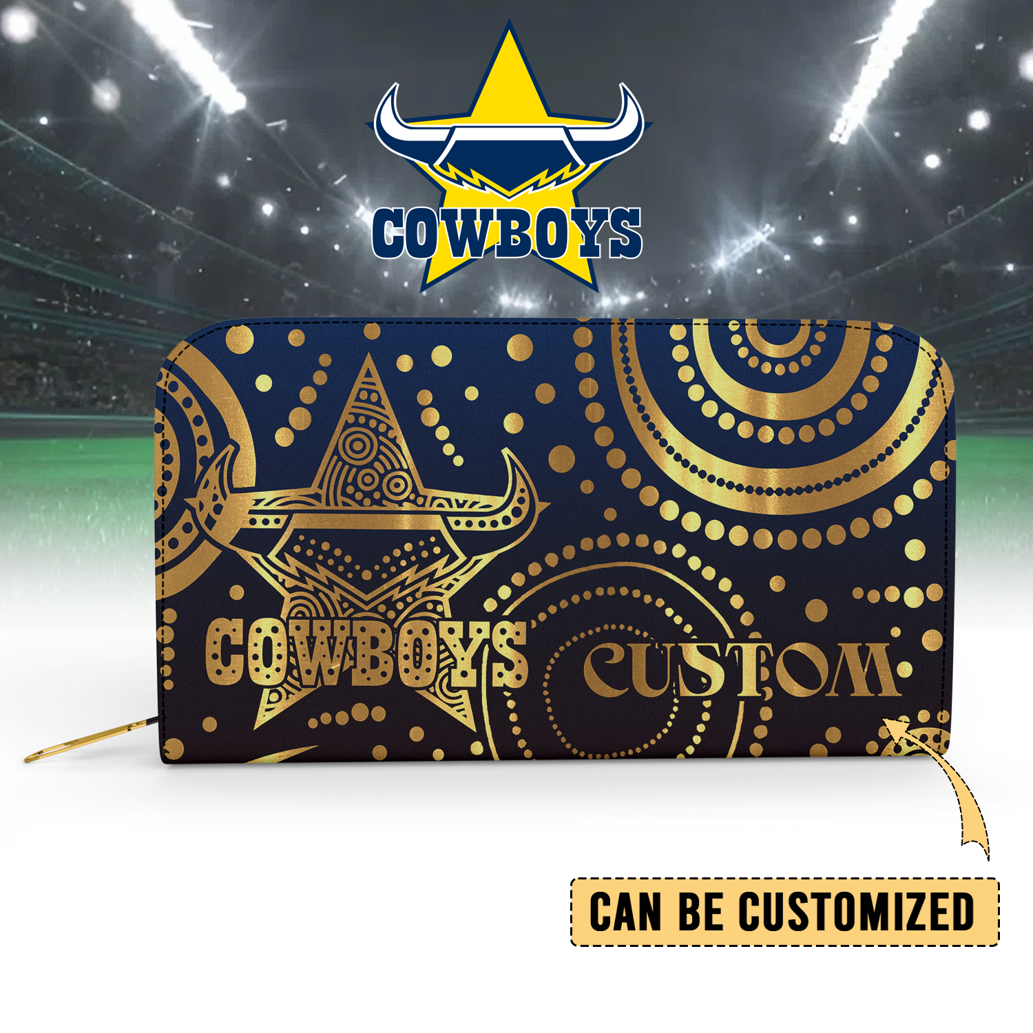 Auspiritmerch North Queensland Cowboys Personalized Clutch Purse Gift For Fans
