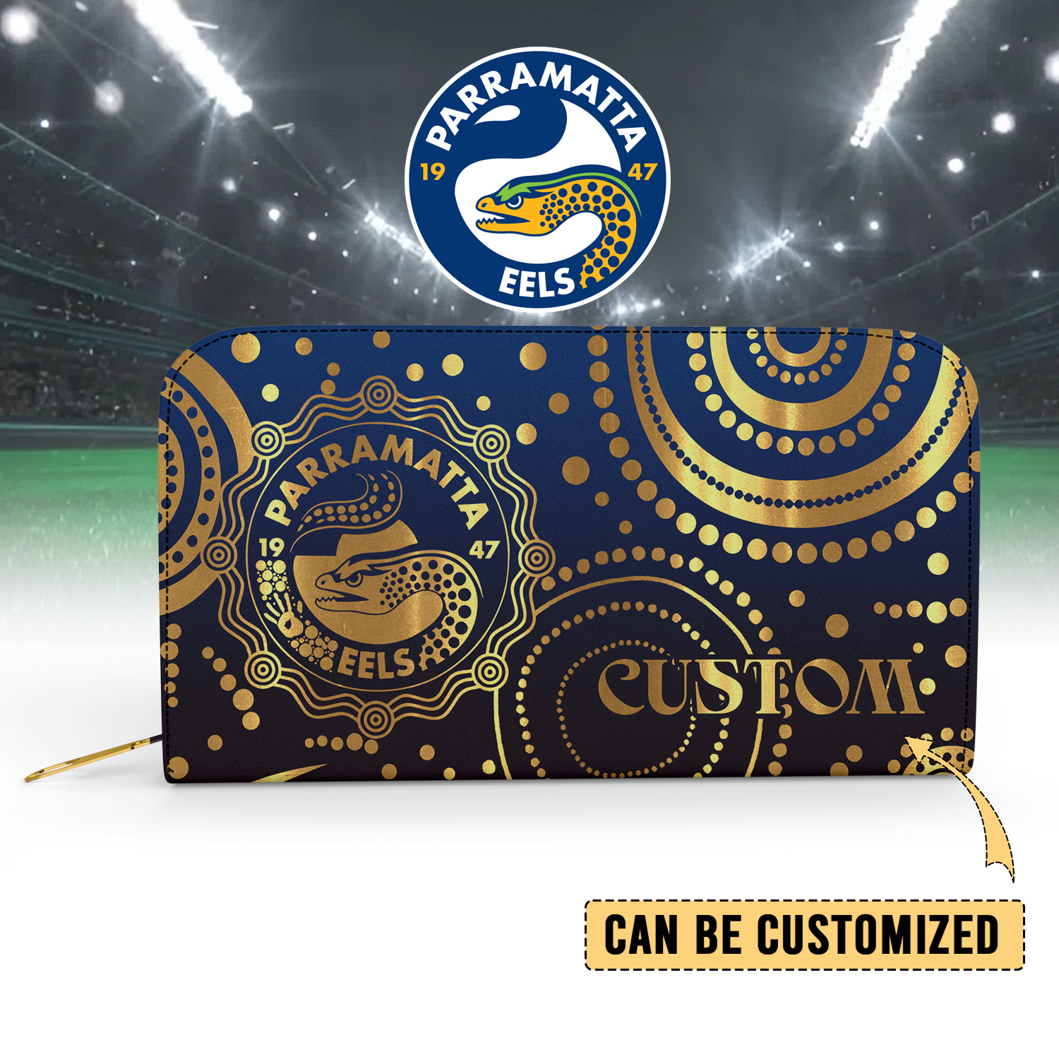 Auspiritmerch Parramatta Eels Personalized Clutch Purse Gift For Fans