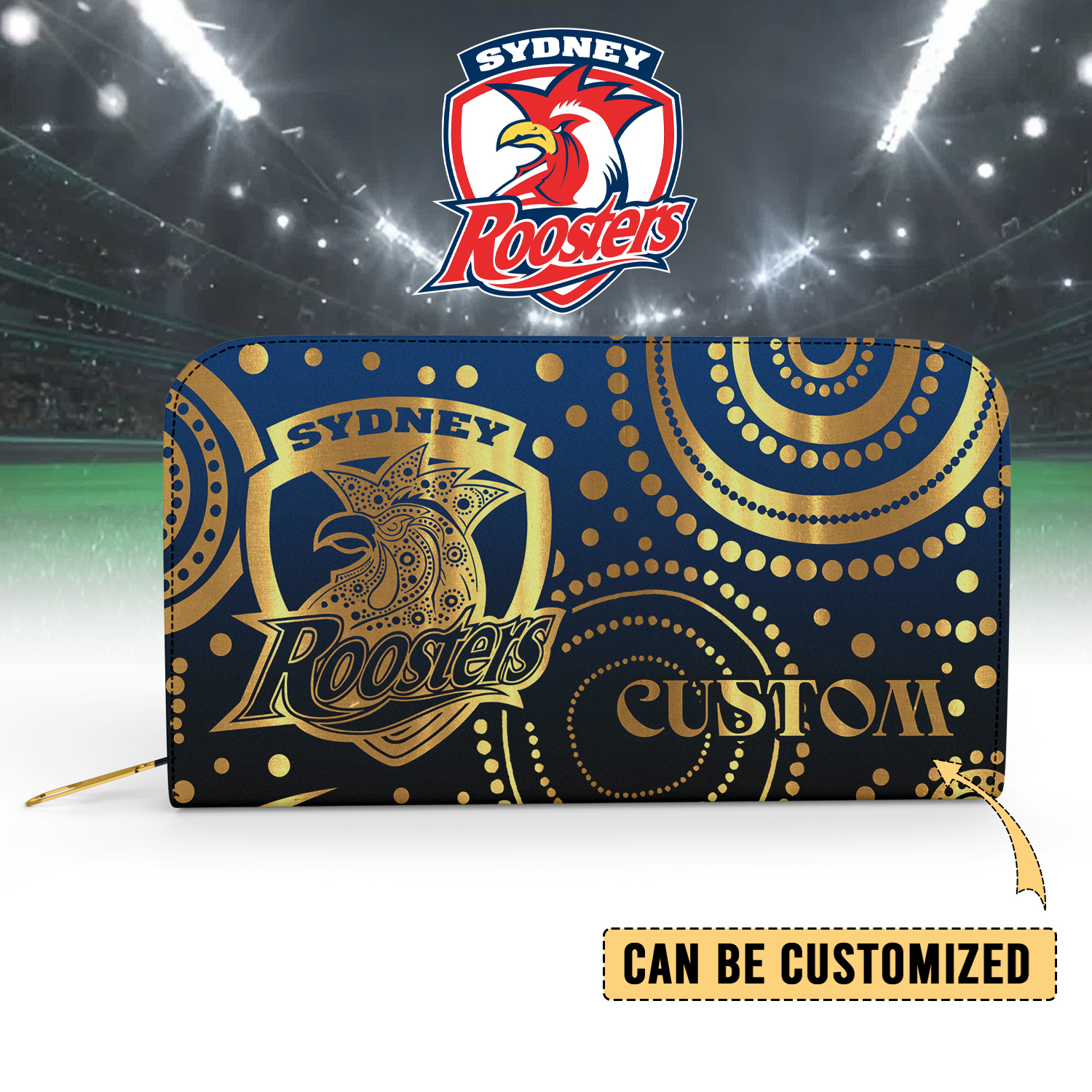 Auspiritmerch Sydney Roosters Personalized Clutch Purse Gift For Fans