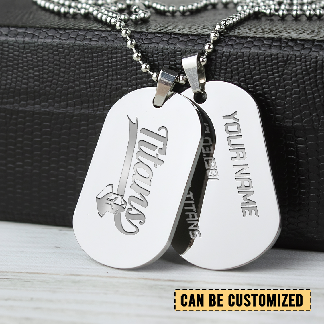 Auspiritmerch Gold Coast Titans Personalized Necklace Dog Tag For Fans