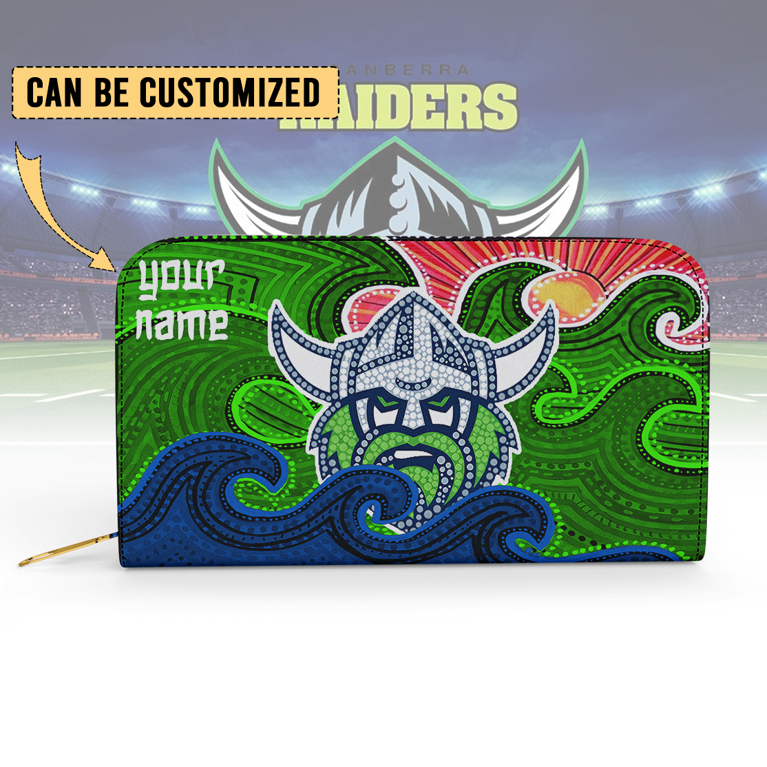Auspiritmerch Canberra Raiders Personalized Clutch Purse Gift For Fans