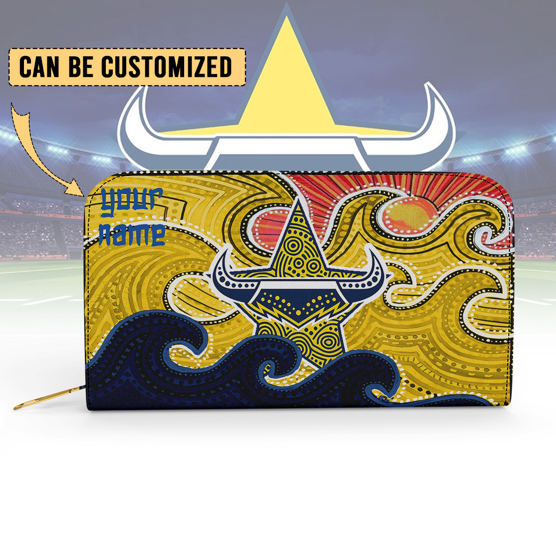 Auspiritmerch North Queensland Cowboys Personalized Clutch Purse Gift For Fans