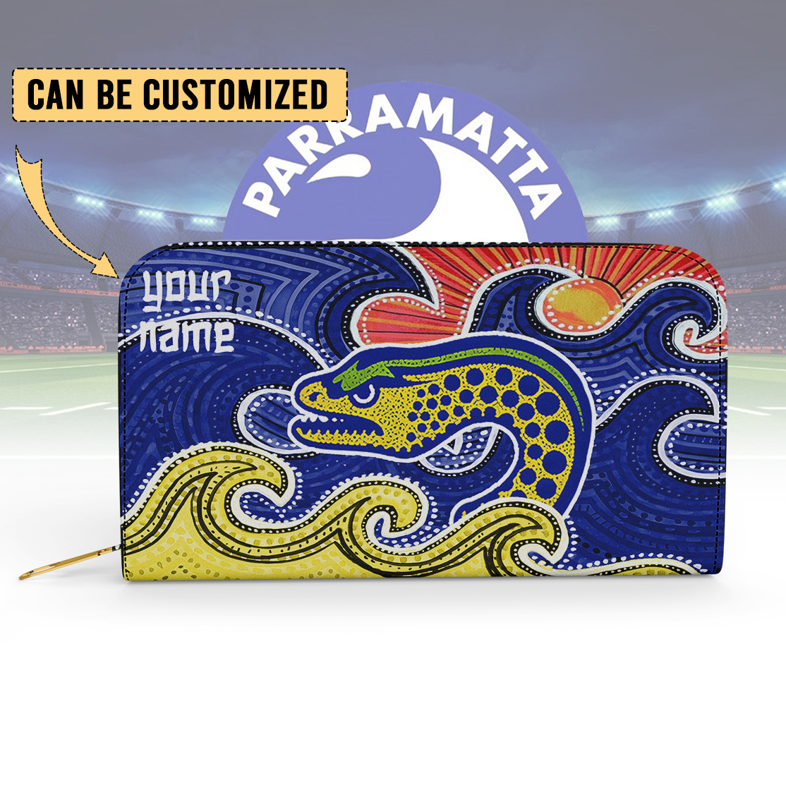 Auspiritmerch Parramatta Eels Personalized Clutch Purse Gift For Fans