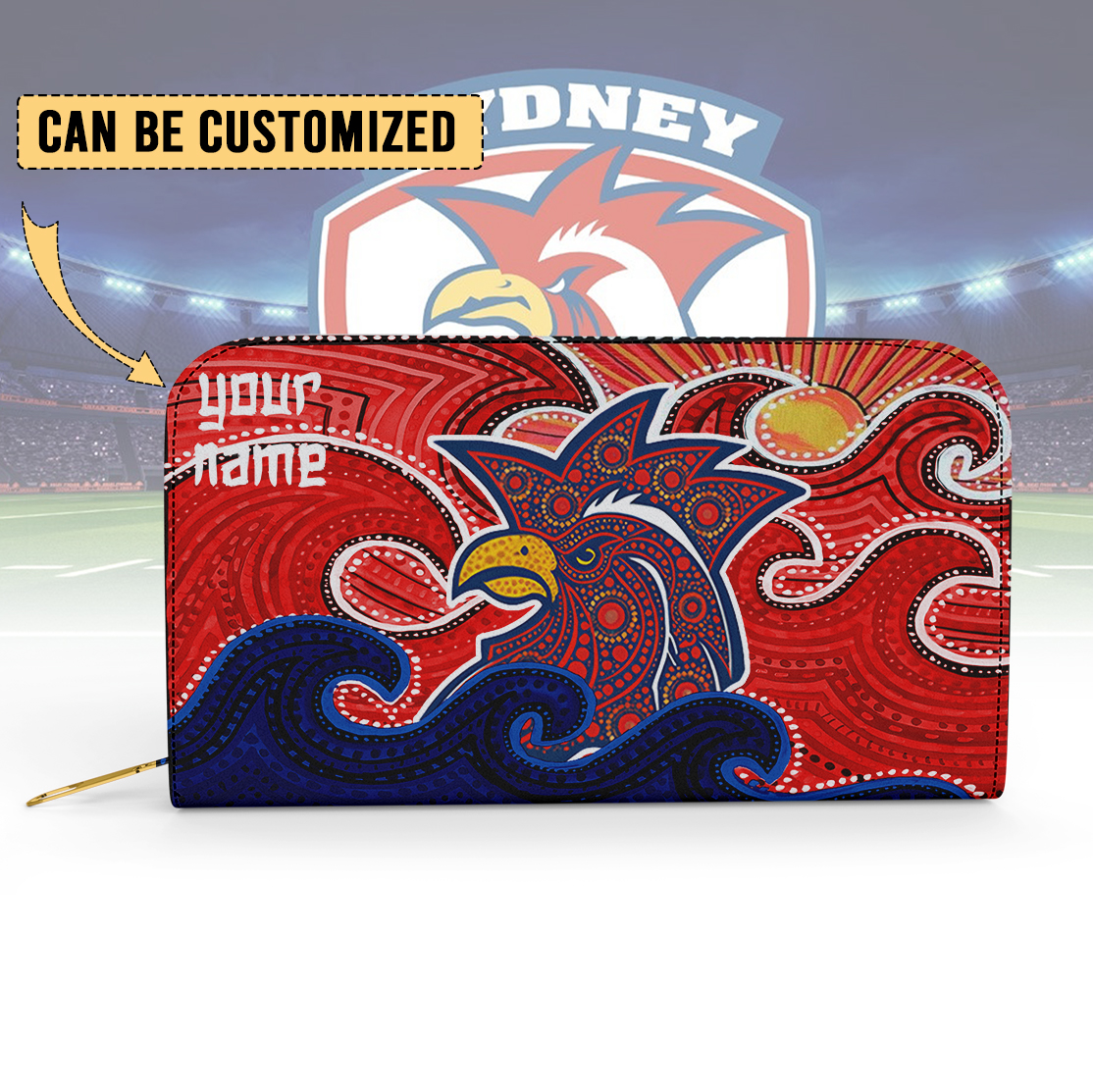 Auspiritmerch Sydney Roosters Personalized Clutch Purse Gift For Fans