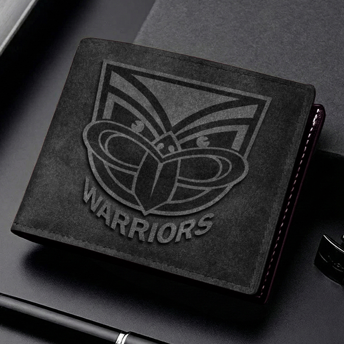 Auspiritmerch New Zealand Warriors Personalized Leather Wallet Gift For Fans