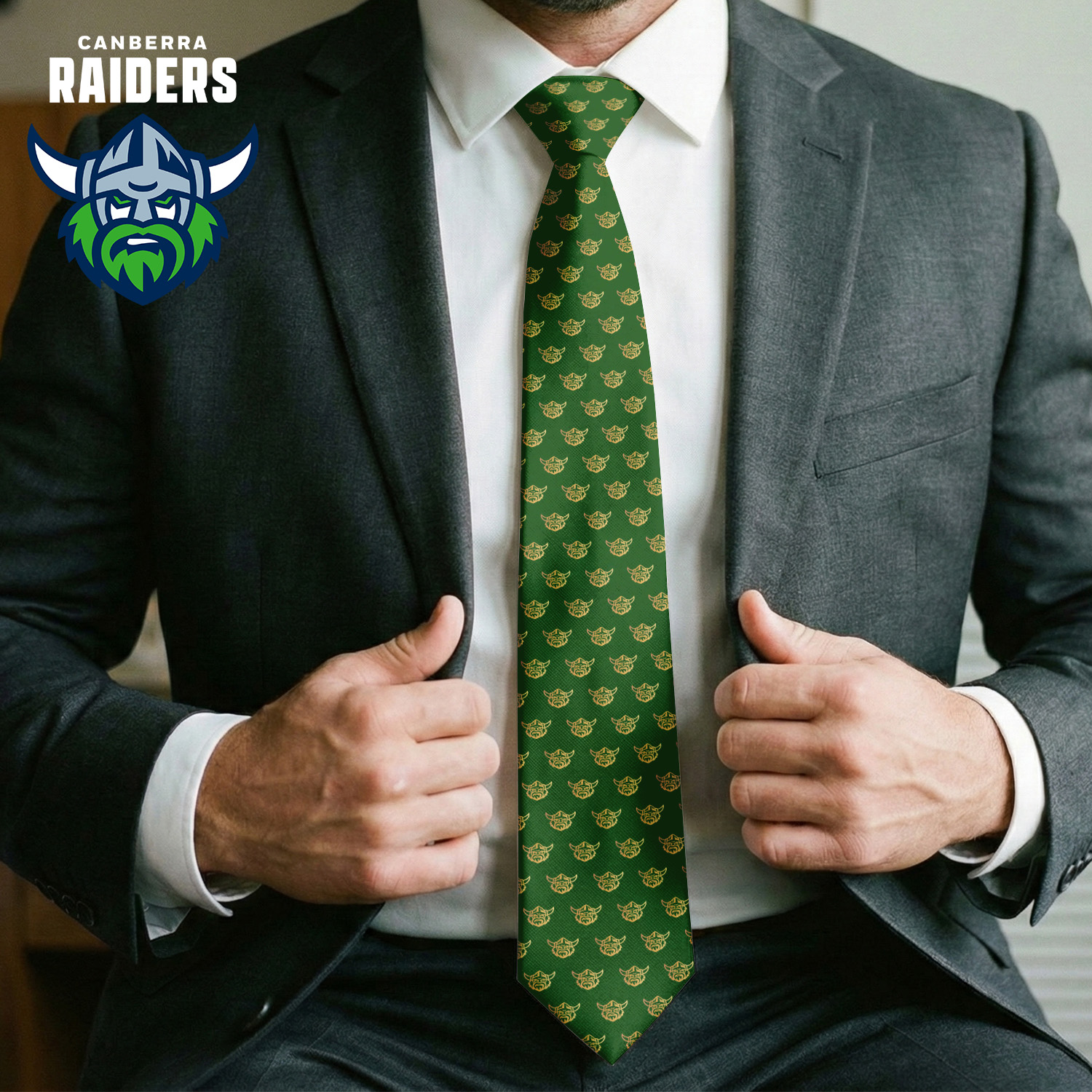 Auspiritmerch Canberra Raiders Personalized Necktie Gifts For Fans