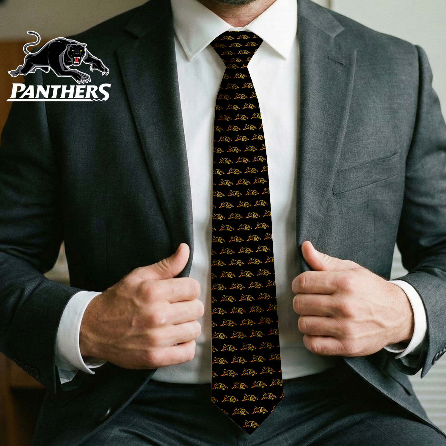 Auspiritmerch Penrith Panthers Personalized Necktie Gifts For Fans