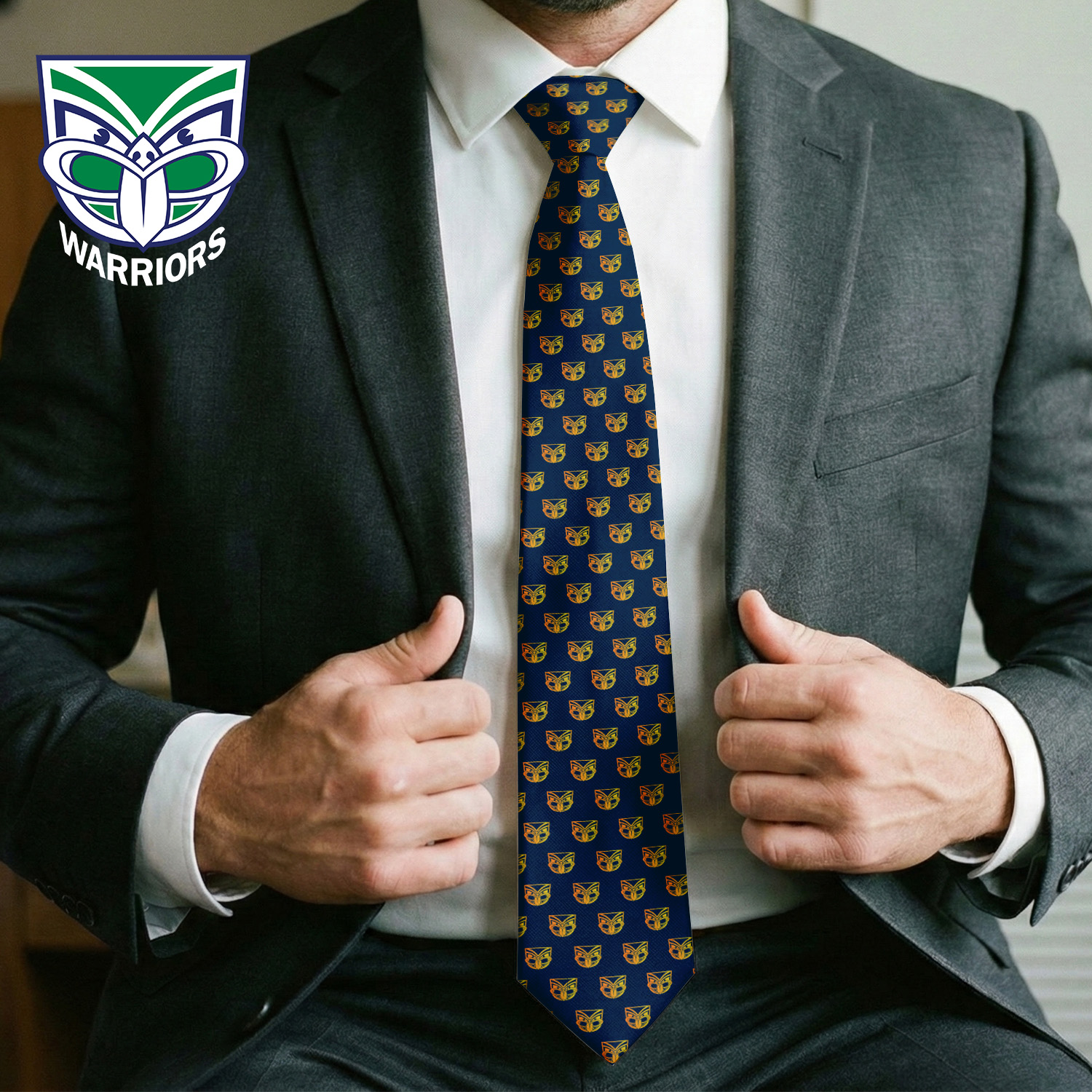 Auspiritmerch New Zealand Warriors Personalized Necktie Gifts For Fans