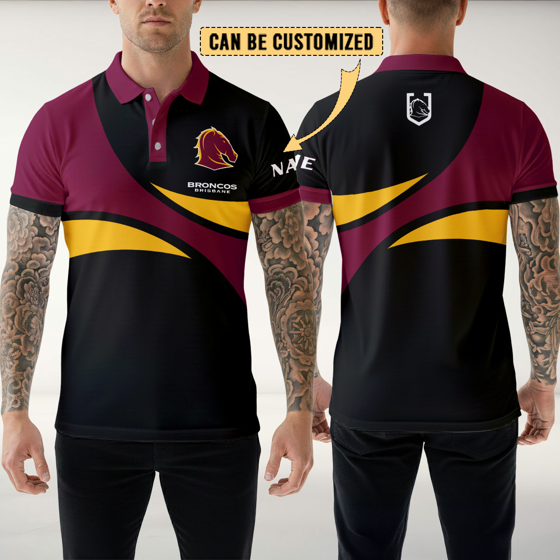 Auspiritmerch Brisbane Broncos Personalized Polo Shirt Gift For Fans
