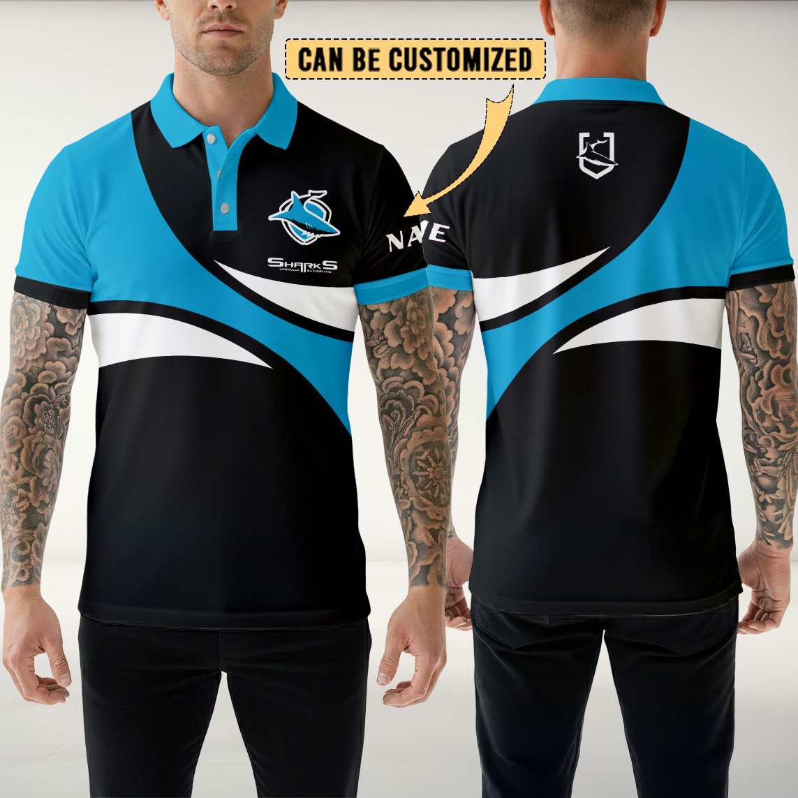 Auspiritmerch Cronulla-Sutherland Sharks Personalized Polo Shirt Gift For Fans