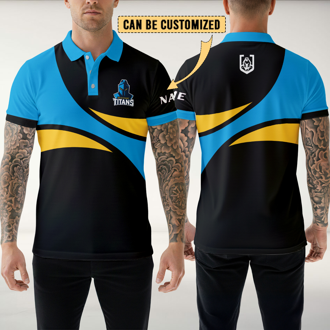 Auspiritmerch Gold Coast Titans Personalized Polo Shirt Gift For Fans
