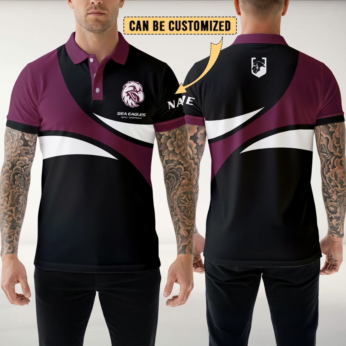Auspiritmerch Manly Warringah Sea Eagles Personalized Polo Shirt Gift For Fans