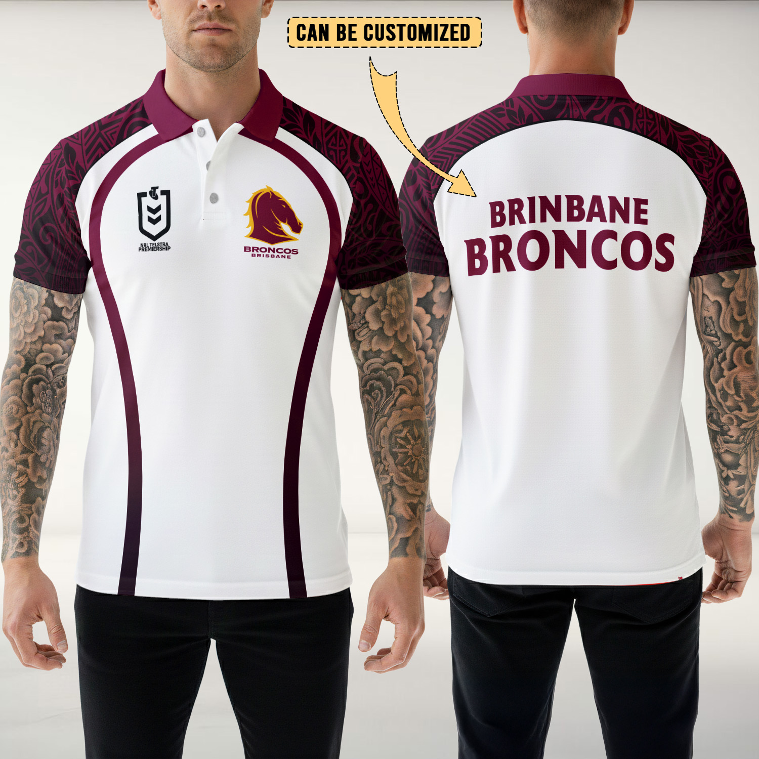 Auspiritmerch Brisbane Broncos Personalized Polo Shirt Gift For Fans