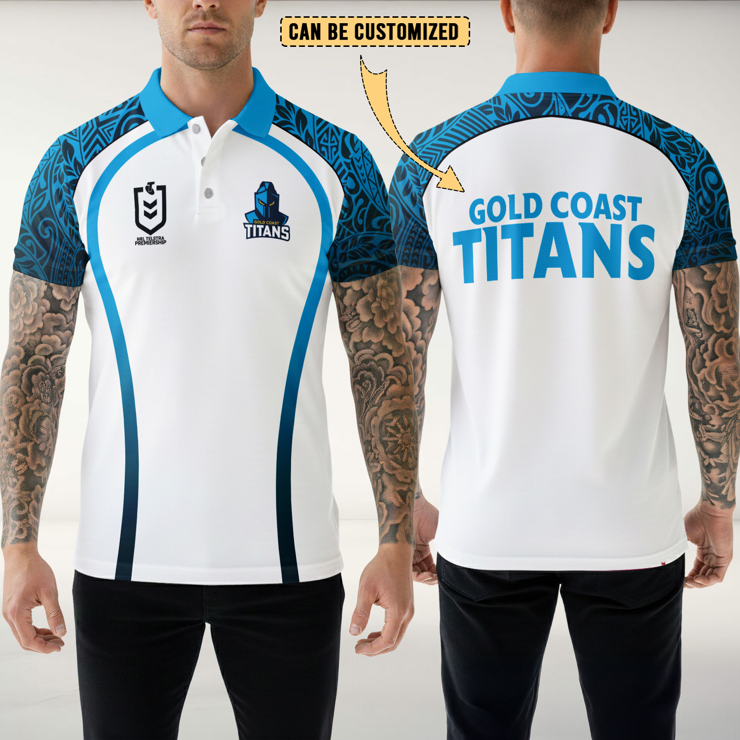 Auspiritmerch Gold Coast Titans Personalized Polo Shirt Gift For Fans