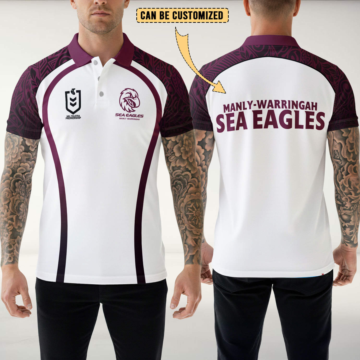 Auspiritmerch Manly Warringah Sea Eagles Personalized Polo Shirt Gift For Fans
