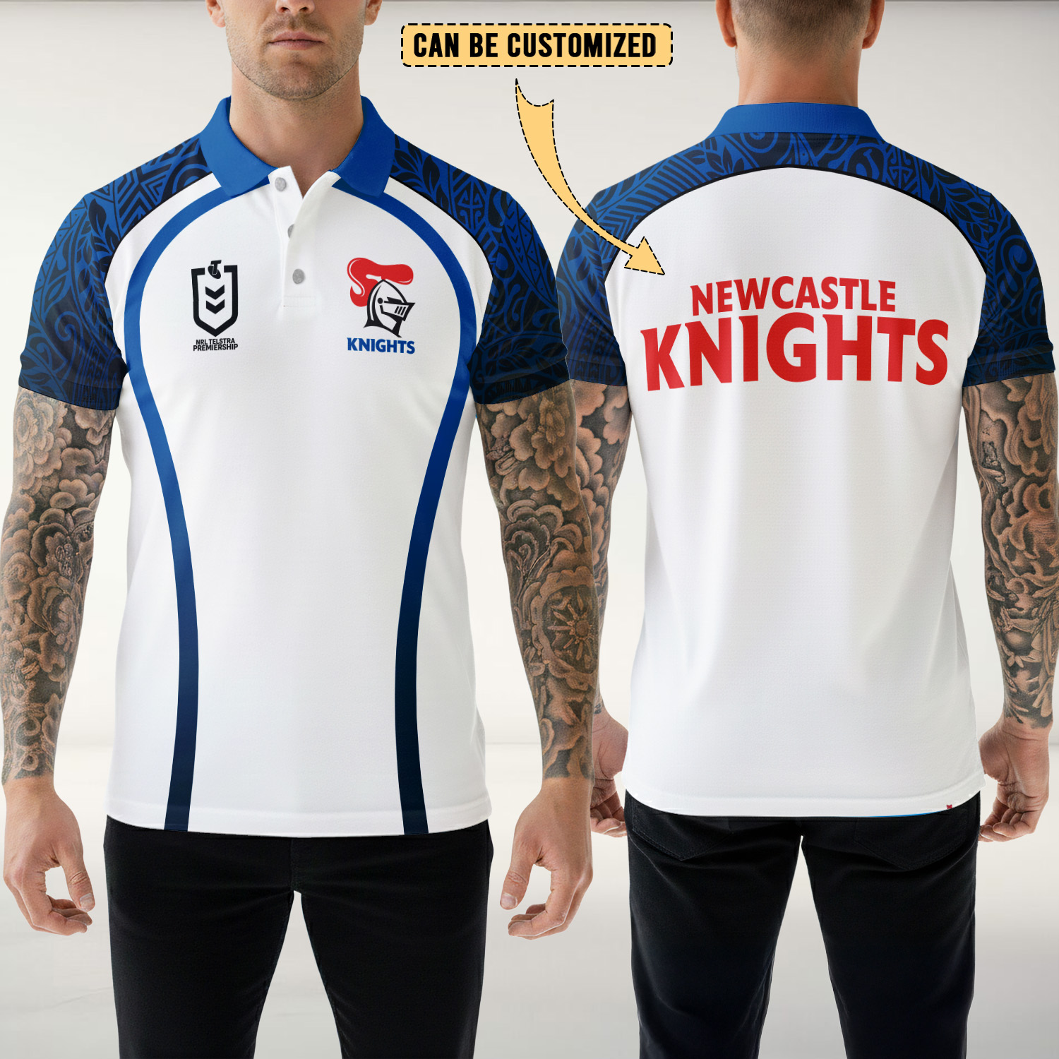 Auspiritmerch Newcastle Knights Personalized Polo Shirt Gift For Fans