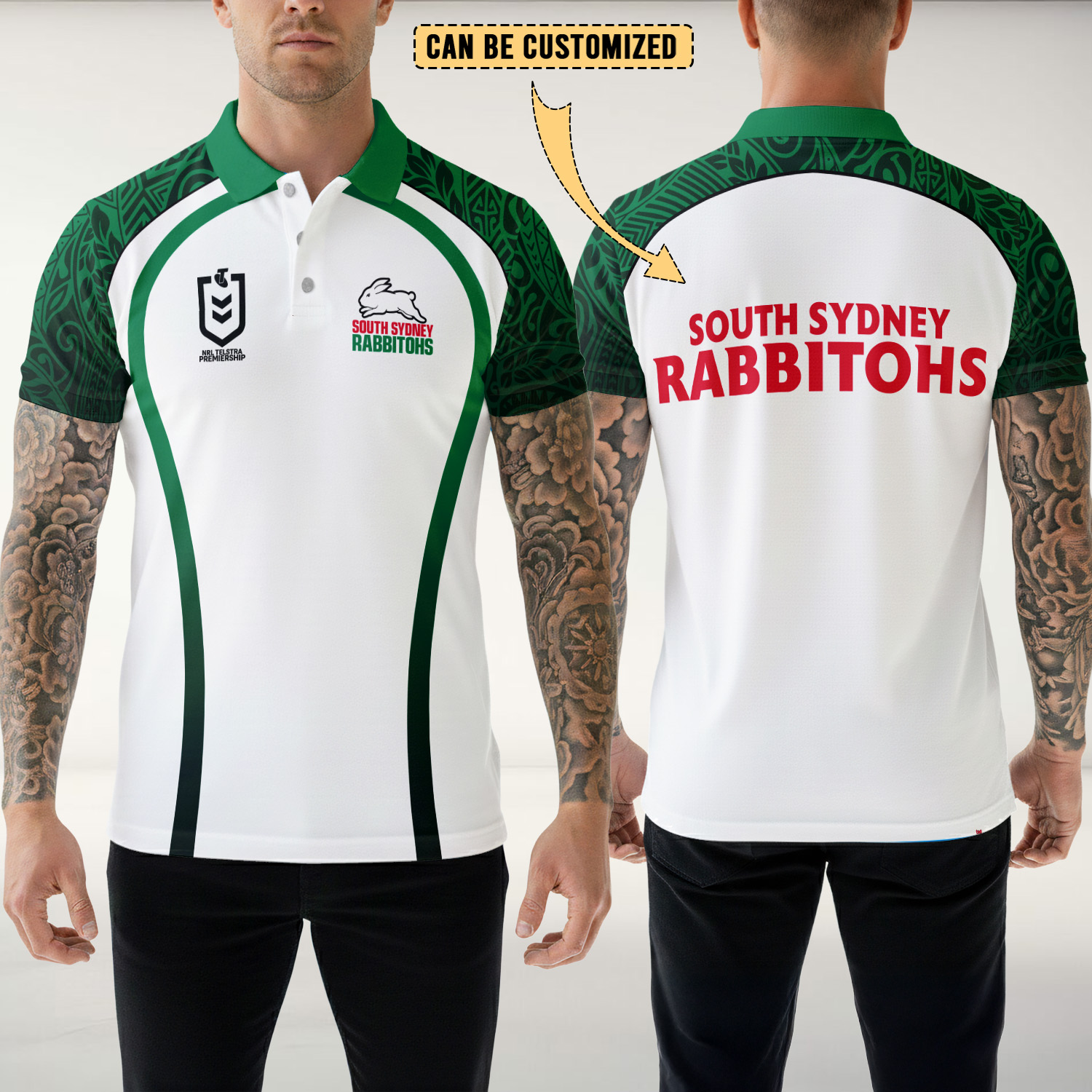 Auspiritmerch South Sydney Rabbitohs Personalized Polo Shirt Gift For Fans