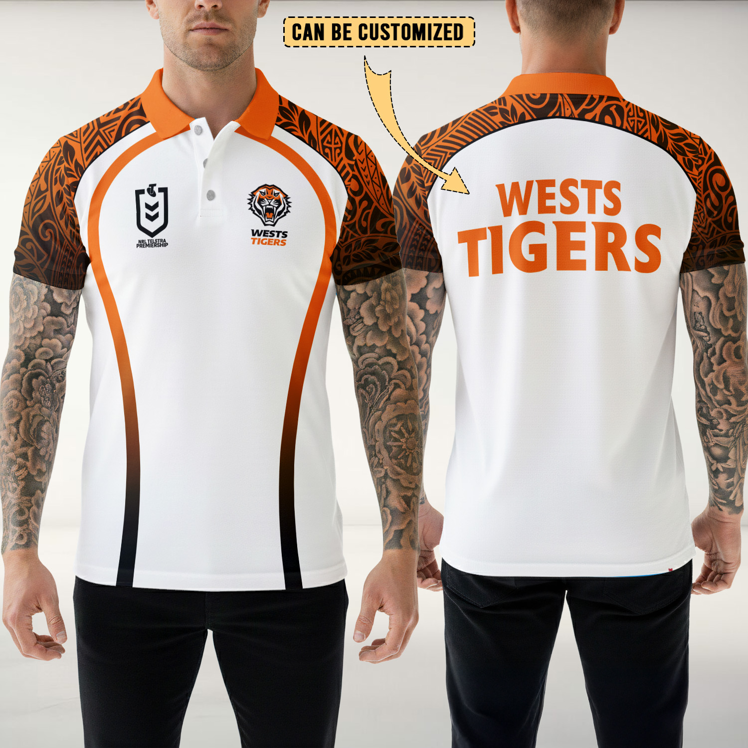 Auspiritmerch Wests Tigers Personalized Polo Shirt Gift For Fans