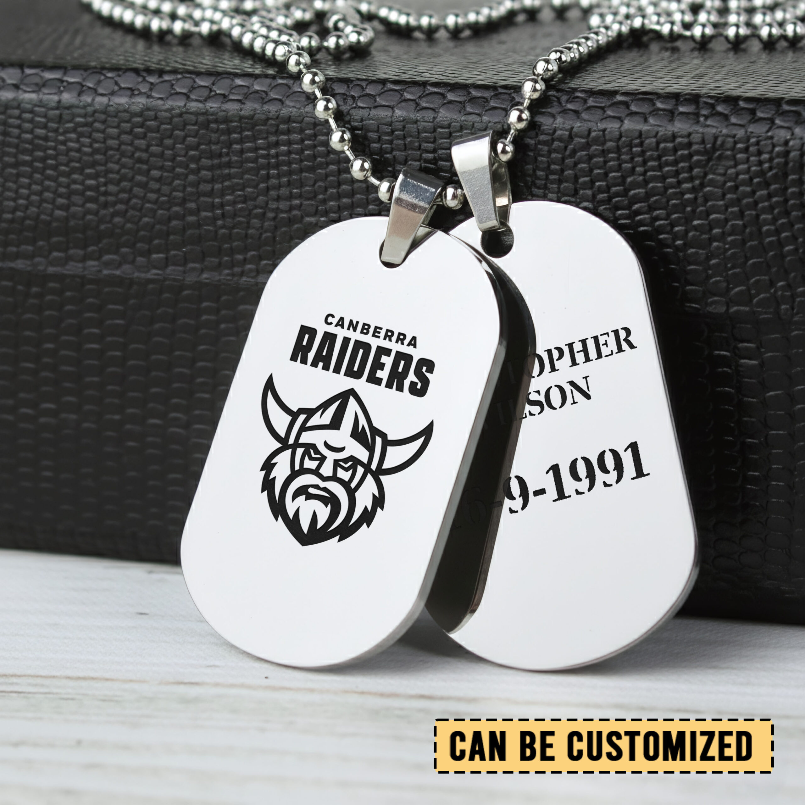 Auspiritmerch Canberra Raiders Personalized Necklace Dog Tag For Fans