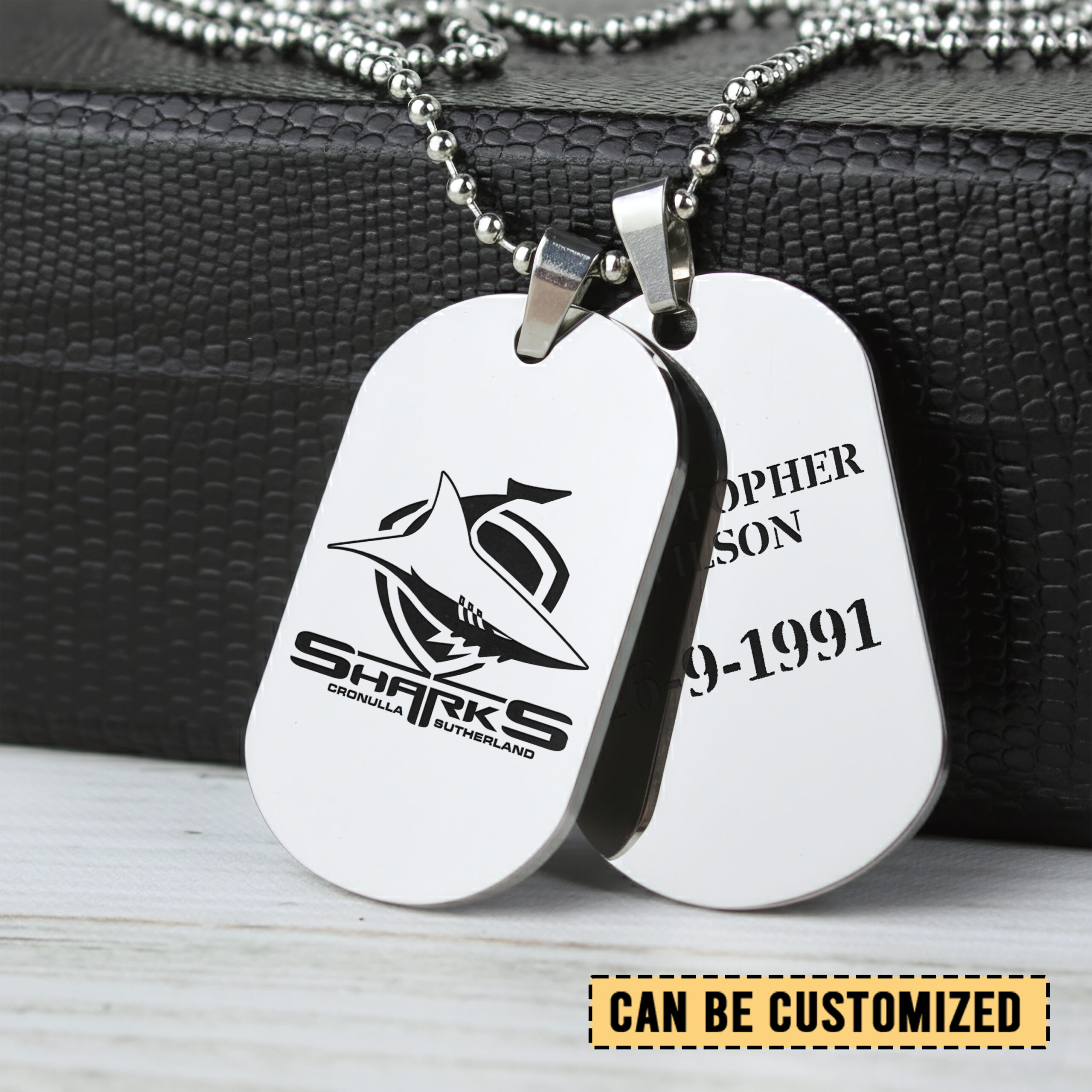 Auspiritmerch Cronulla-Sutherland Sharks Personalized Necklace Dog Tag For Fans