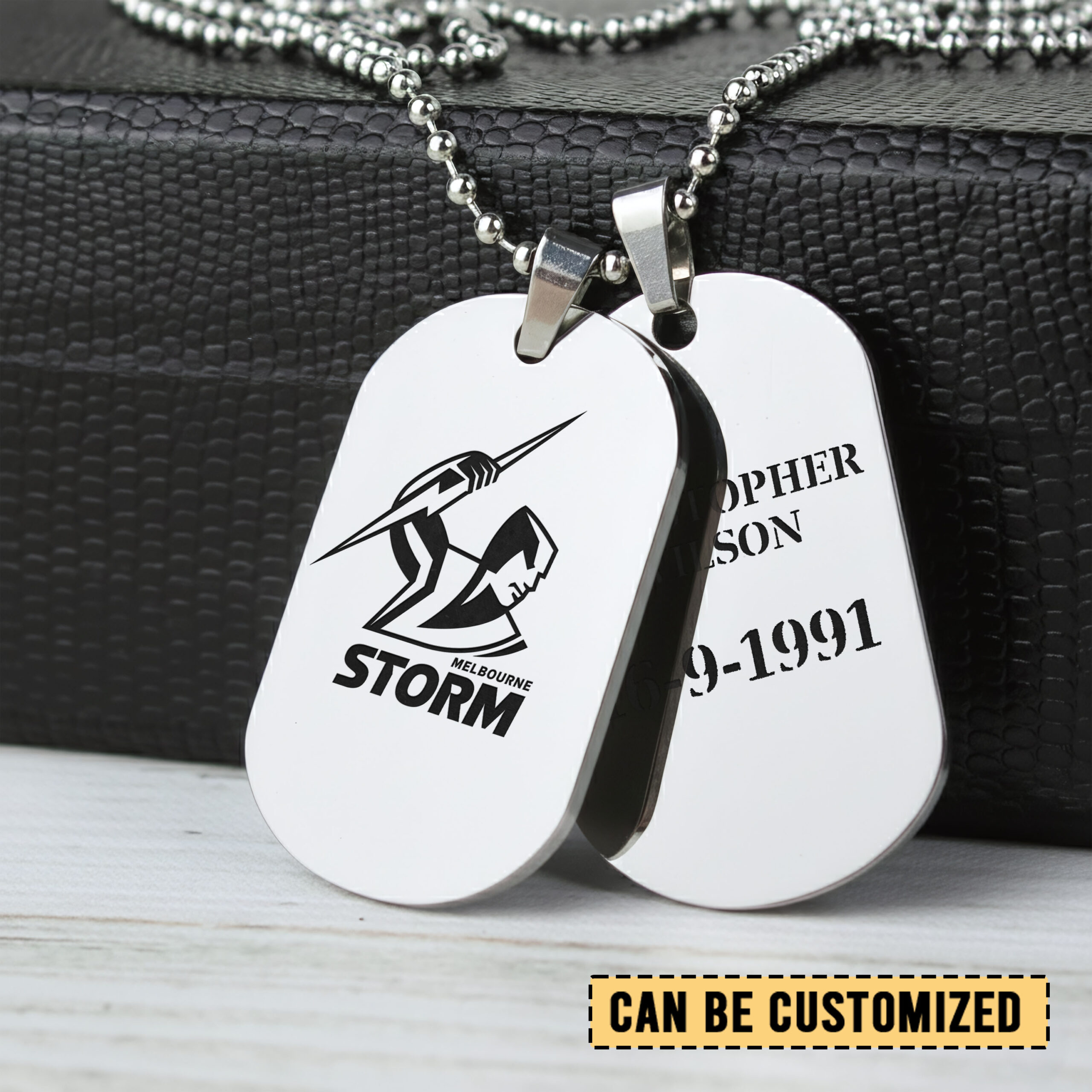 Auspiritmerch Melbourne Storm Personalized Necklace Dog Tag For Fans