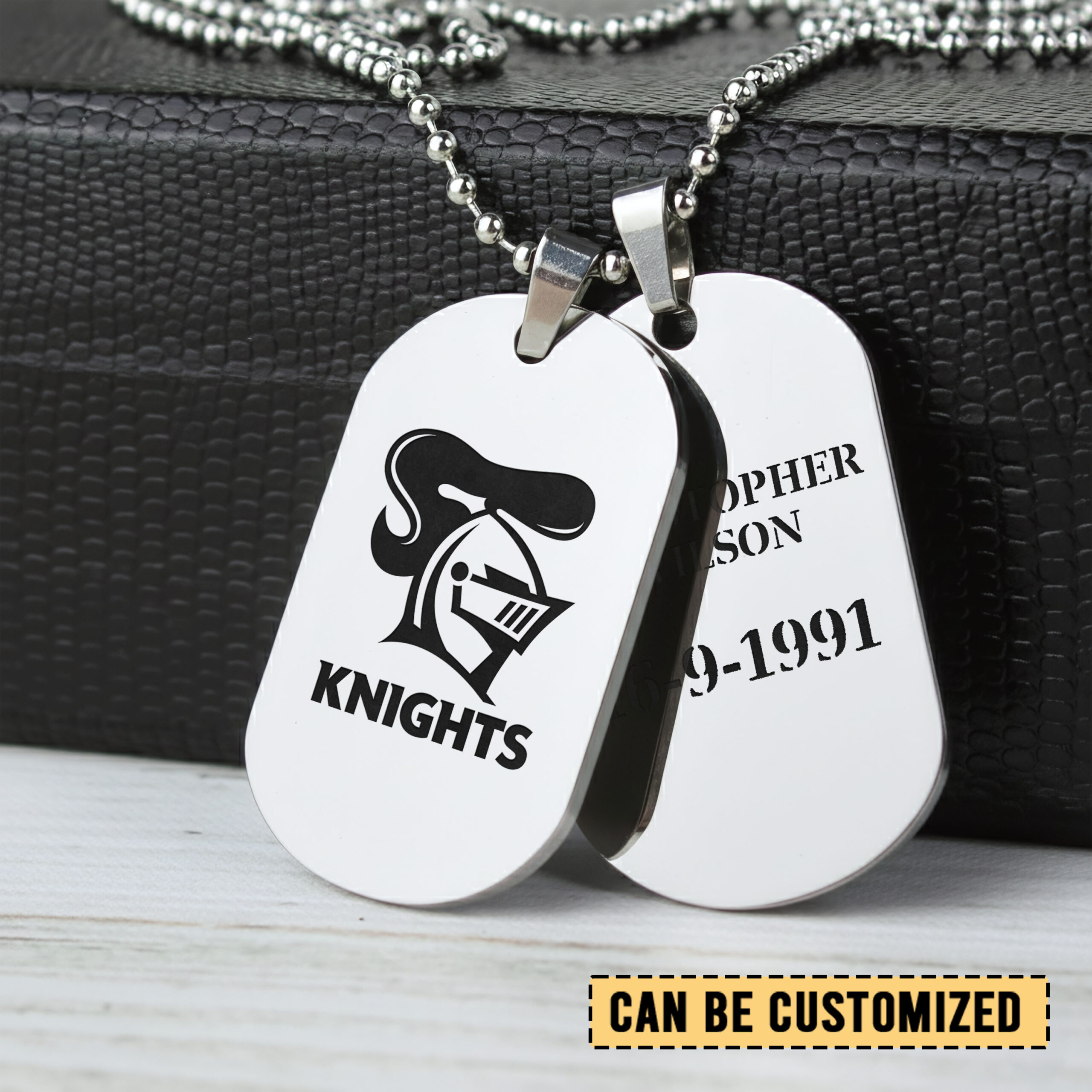 Auspiritmerch Newcastle Knights Personalized Necklace Dog Tag For Fans