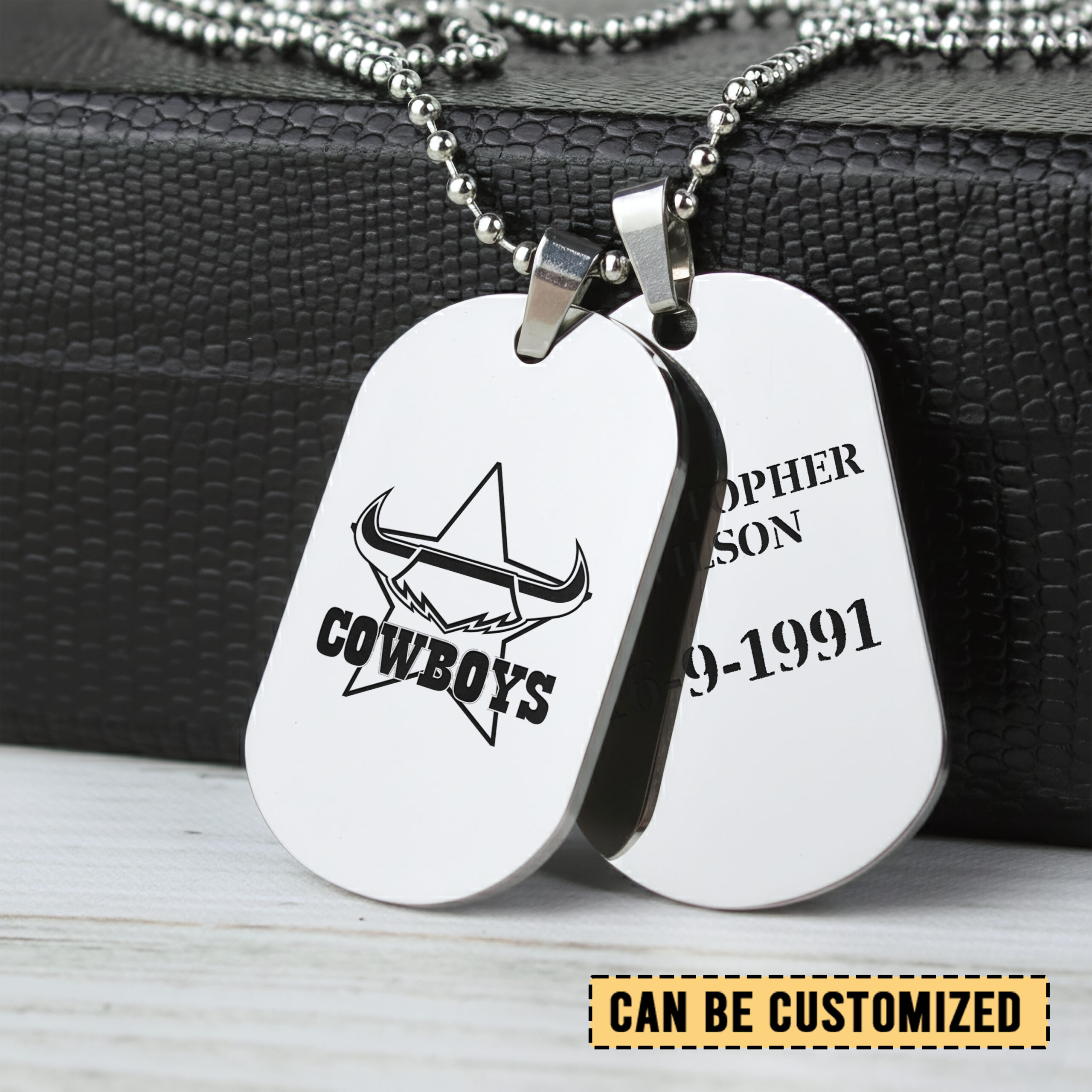 Auspiritmerch North Queensland Cowboys Personalized Necklace Dog Tag For Fans