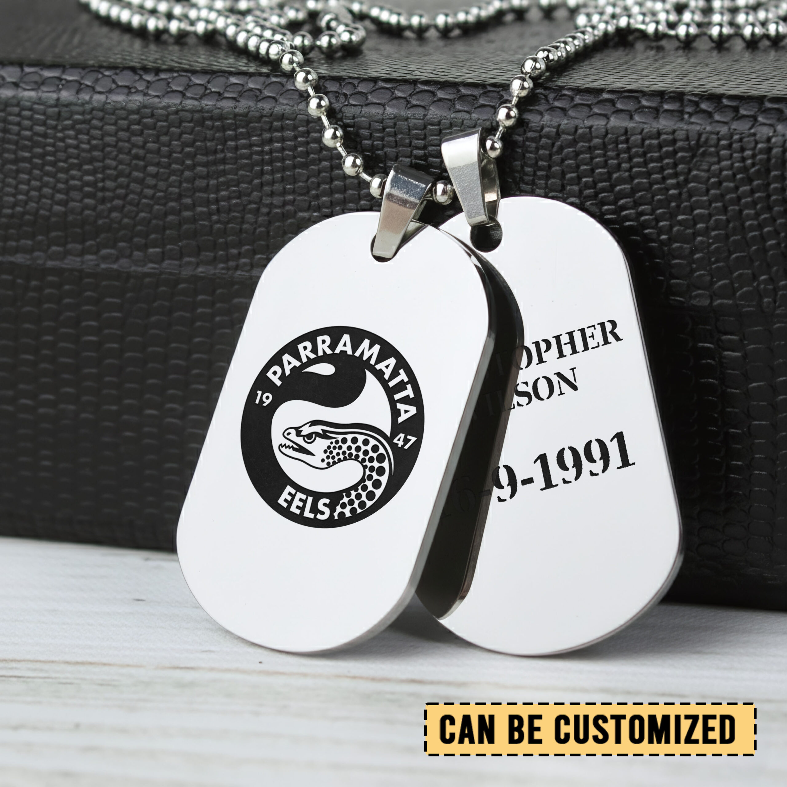 Auspiritmerch Parramatta Eels Personalized Necklace Dog Tag For Fans