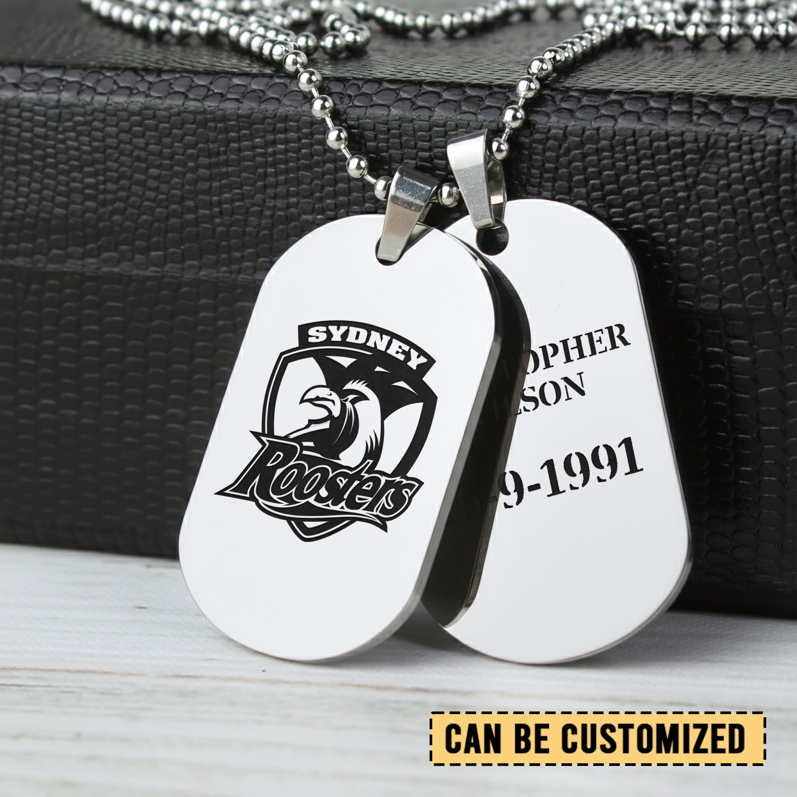 Auspiritmerch Sydney Roosters Personalized Necklace Dog Tag For Fans