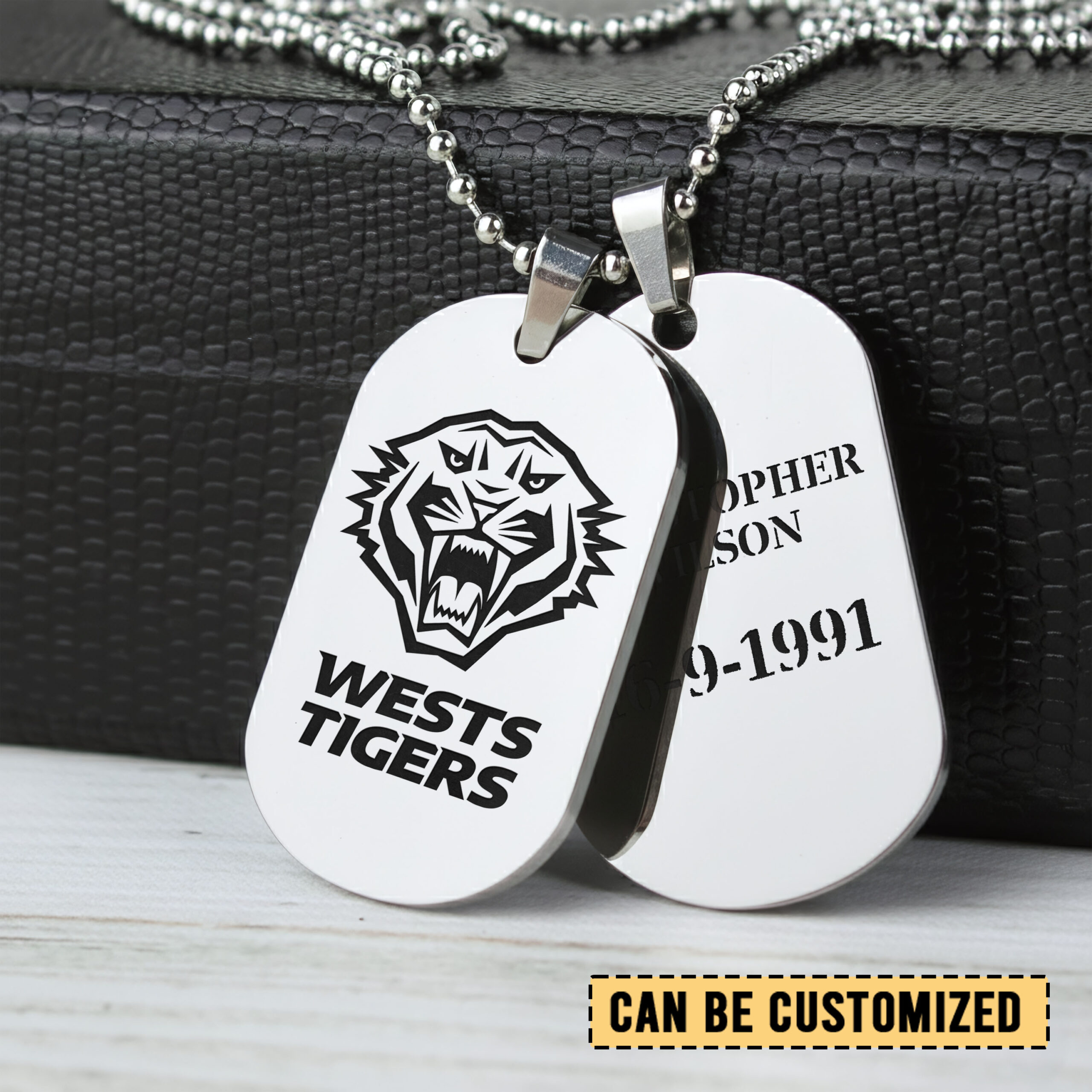 Auspiritmerch Wests Tigers Personalized Necklace Dog Tag For Fans
