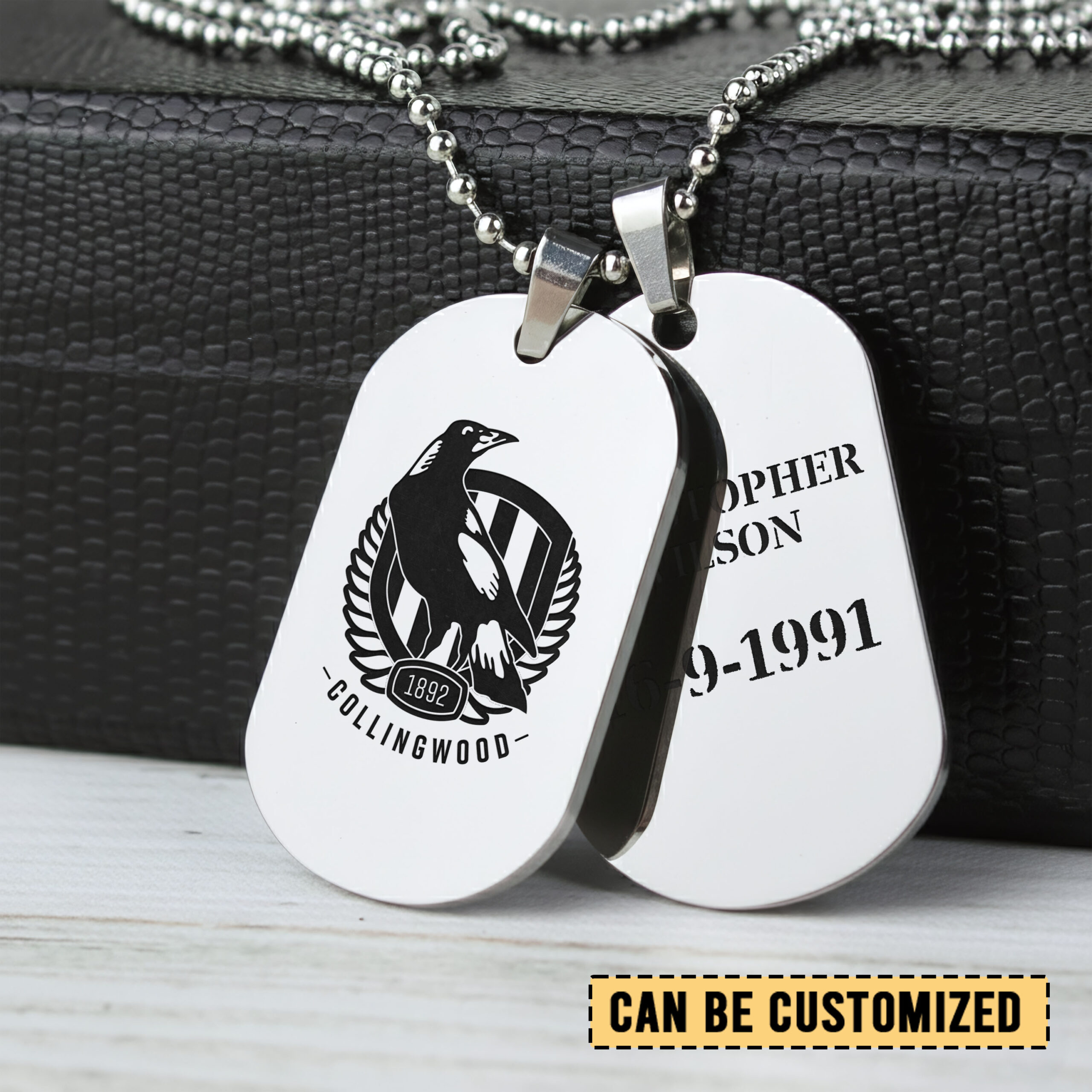 Auspiritmerch Collingwood Magpies Personalized Necklace Dog Tag For Fans
