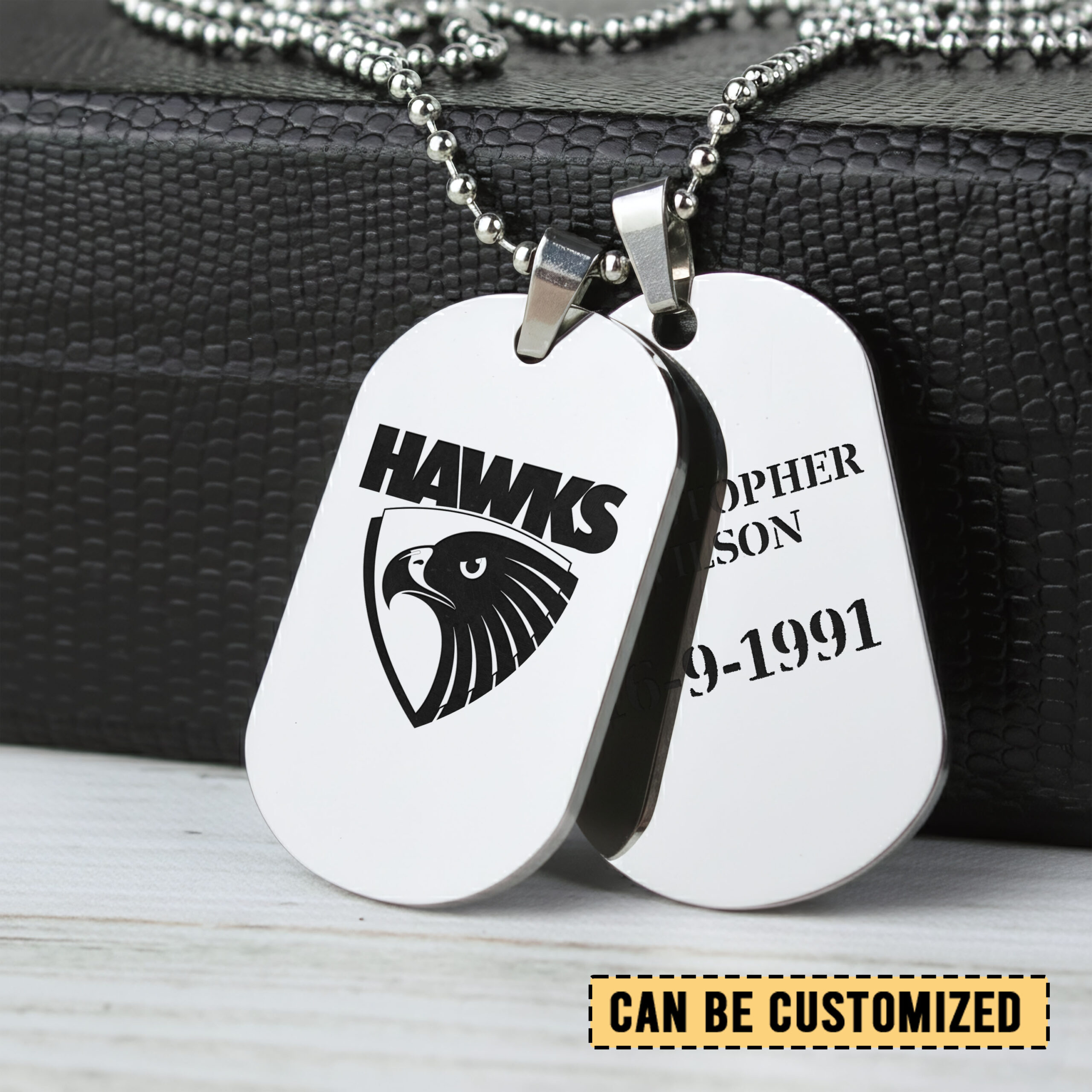 Auspiritmerch Hawthorn Hawks Personalized Necklace Dog Tag For Fans
