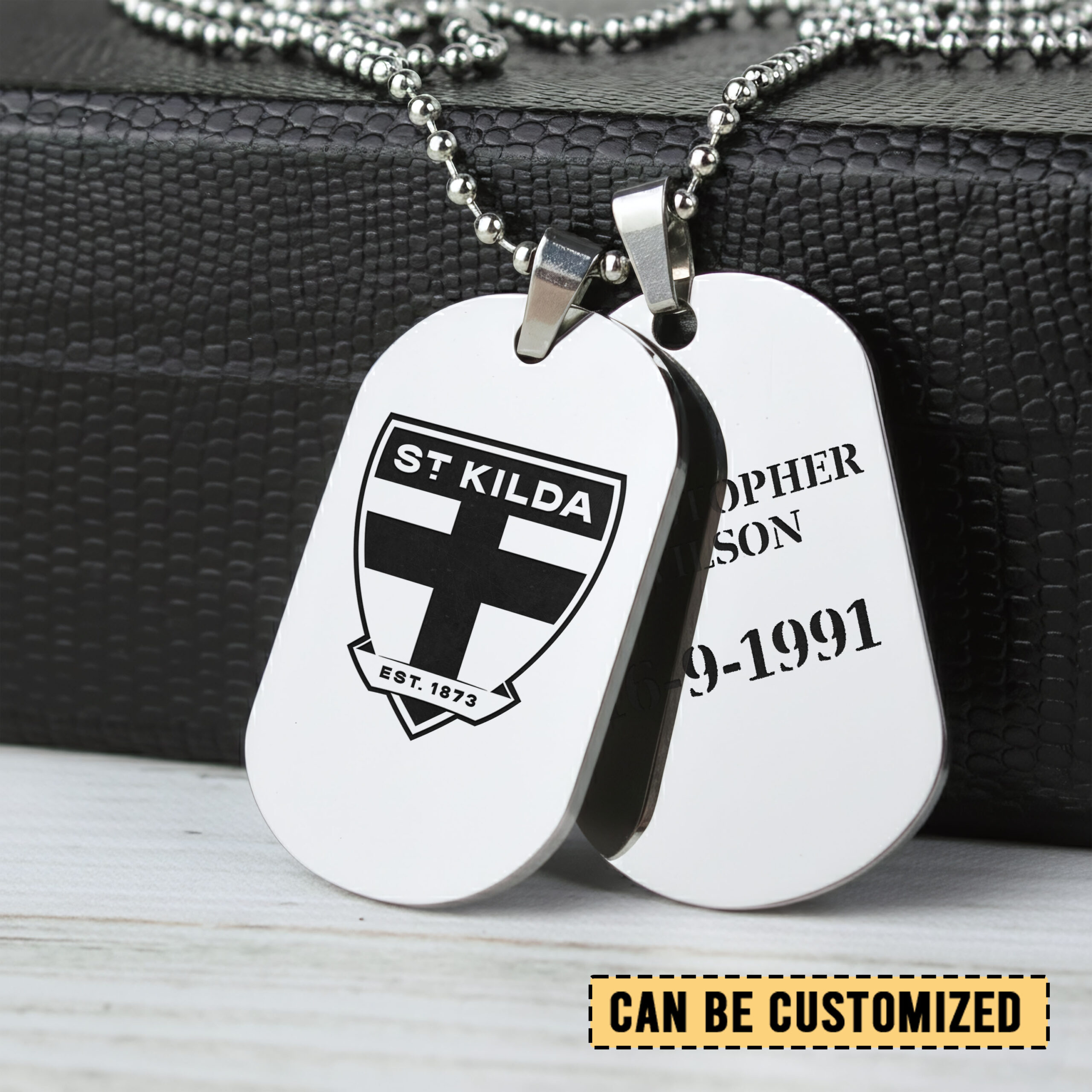 Auspiritmerch St Kilda Saints Personalized Necklace Dog Tag For Fans