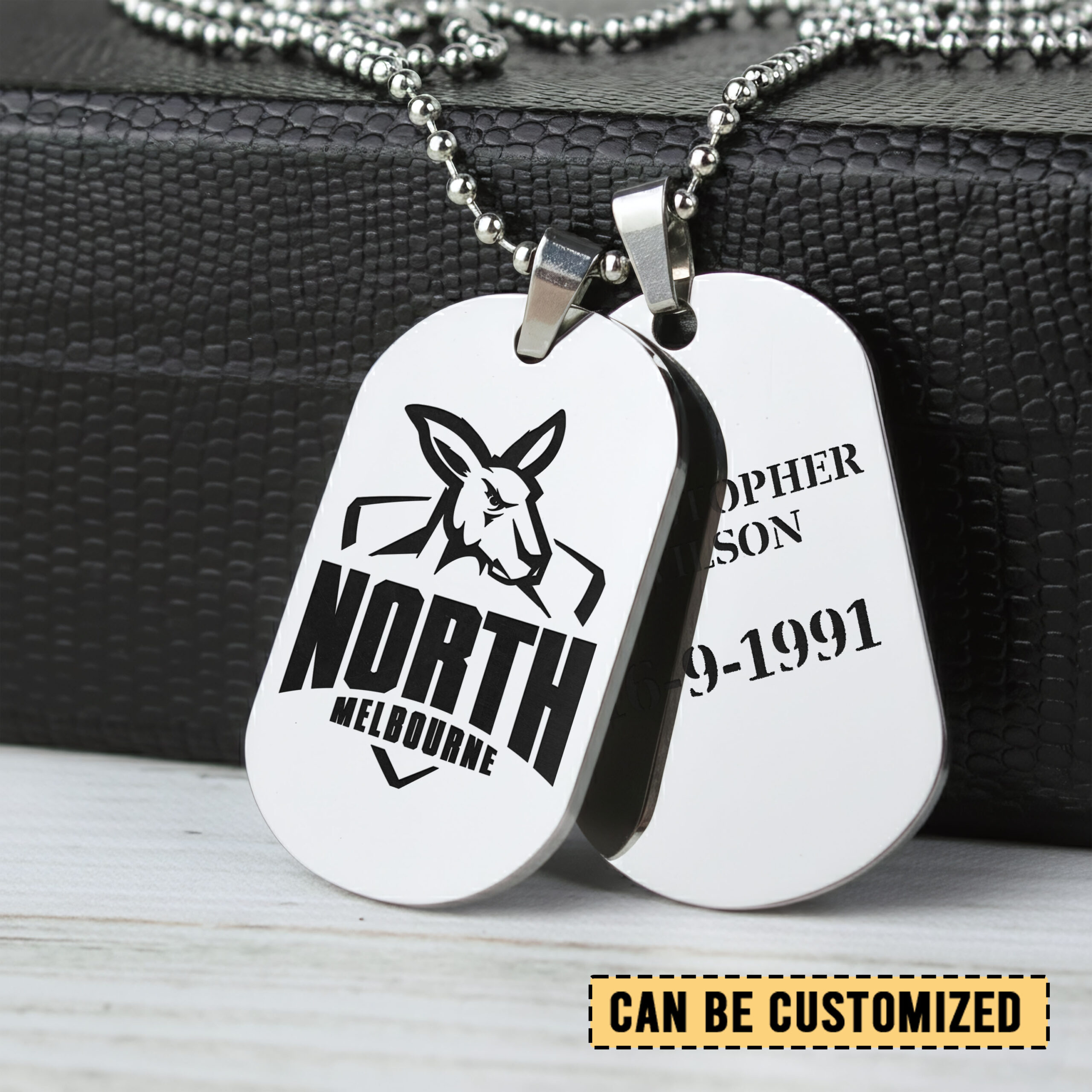 Auspiritmerch North Melbourne Personalized Necklace Dog Tag For Fans