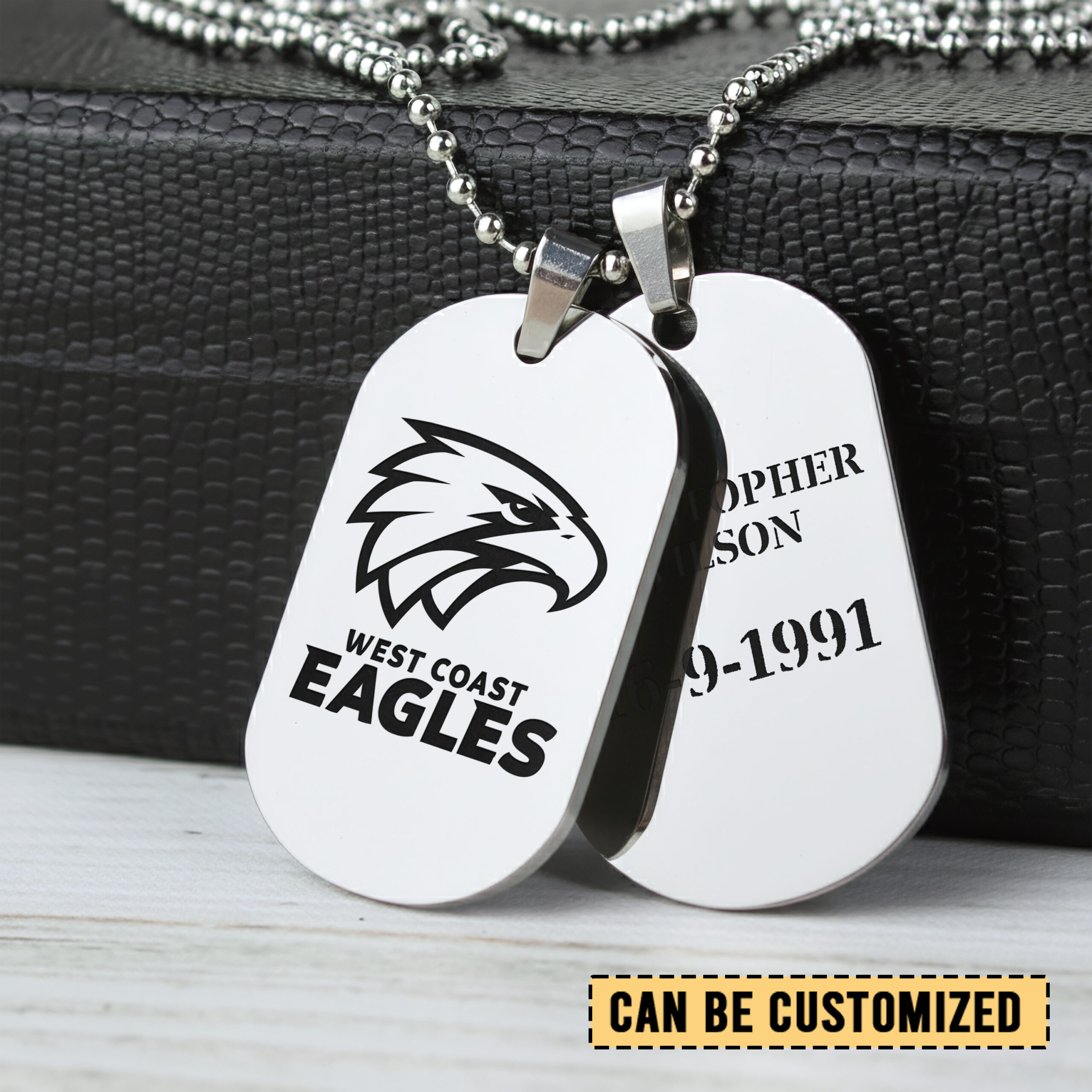 Auspiritmerch West Coast Eagles Personalized Necklace Dog Tag For Fans