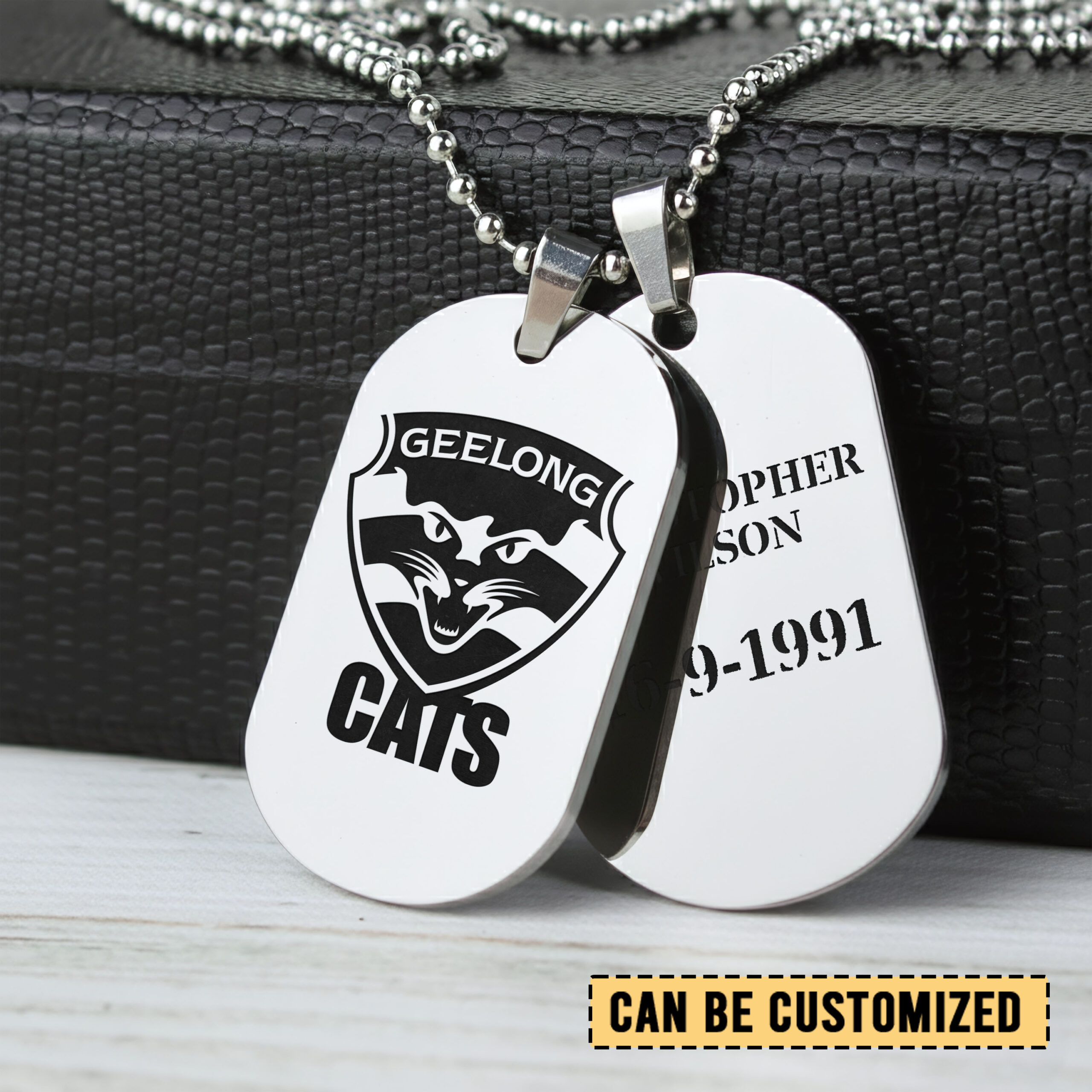 Auspiritmerch Geelong Cats Personalized Necklace Dog Tag For Fans