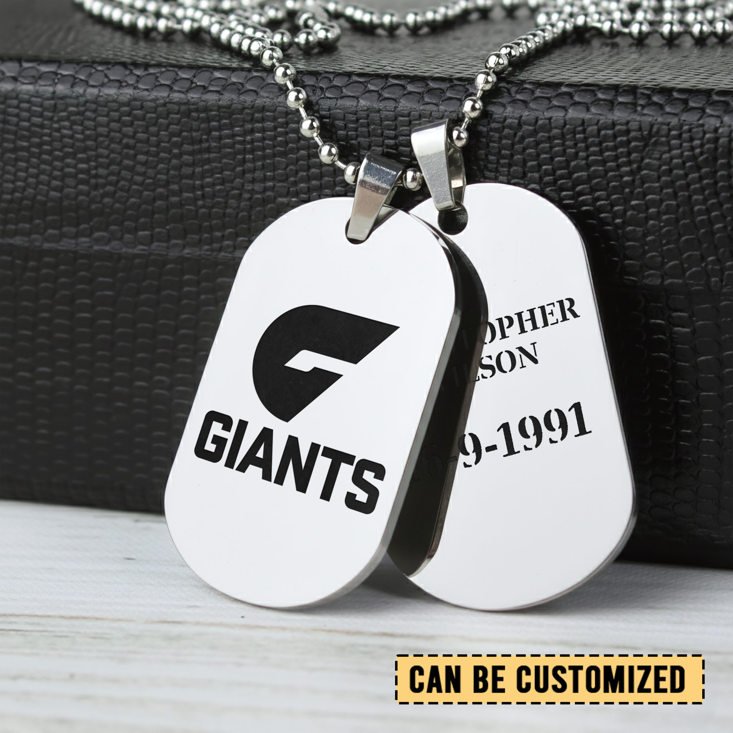 Auspiritmerch GWS Giants Personalized Necklace Dog Tag For Fans