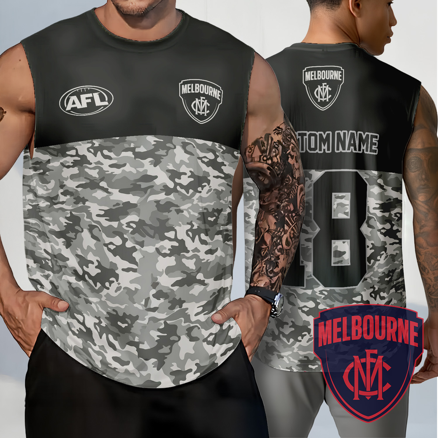 Auspiritmerch Melbourne Demons Personalized Tank Top Gift For Fans