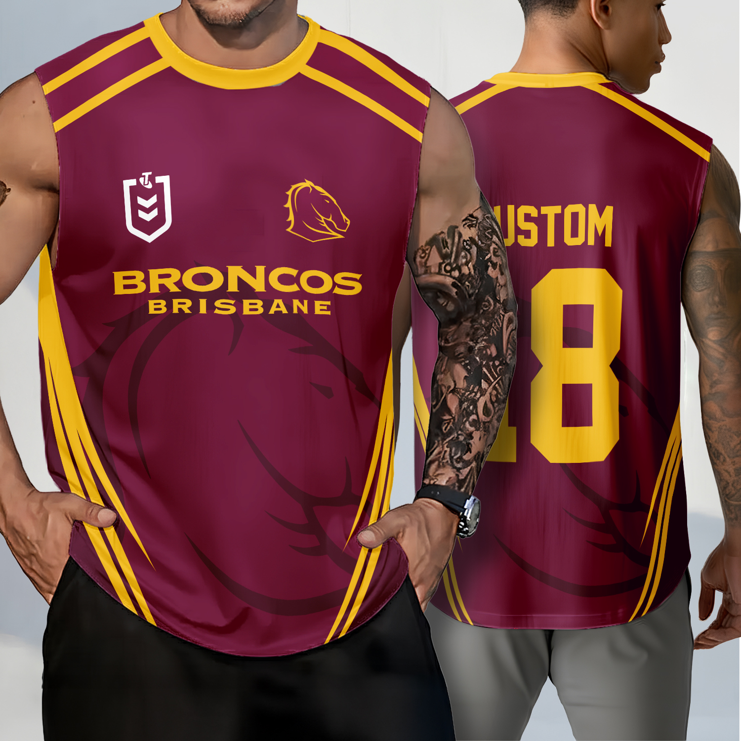 Auspiritmerch Brisbane Broncos Personalized Tank Top Gift For Fans