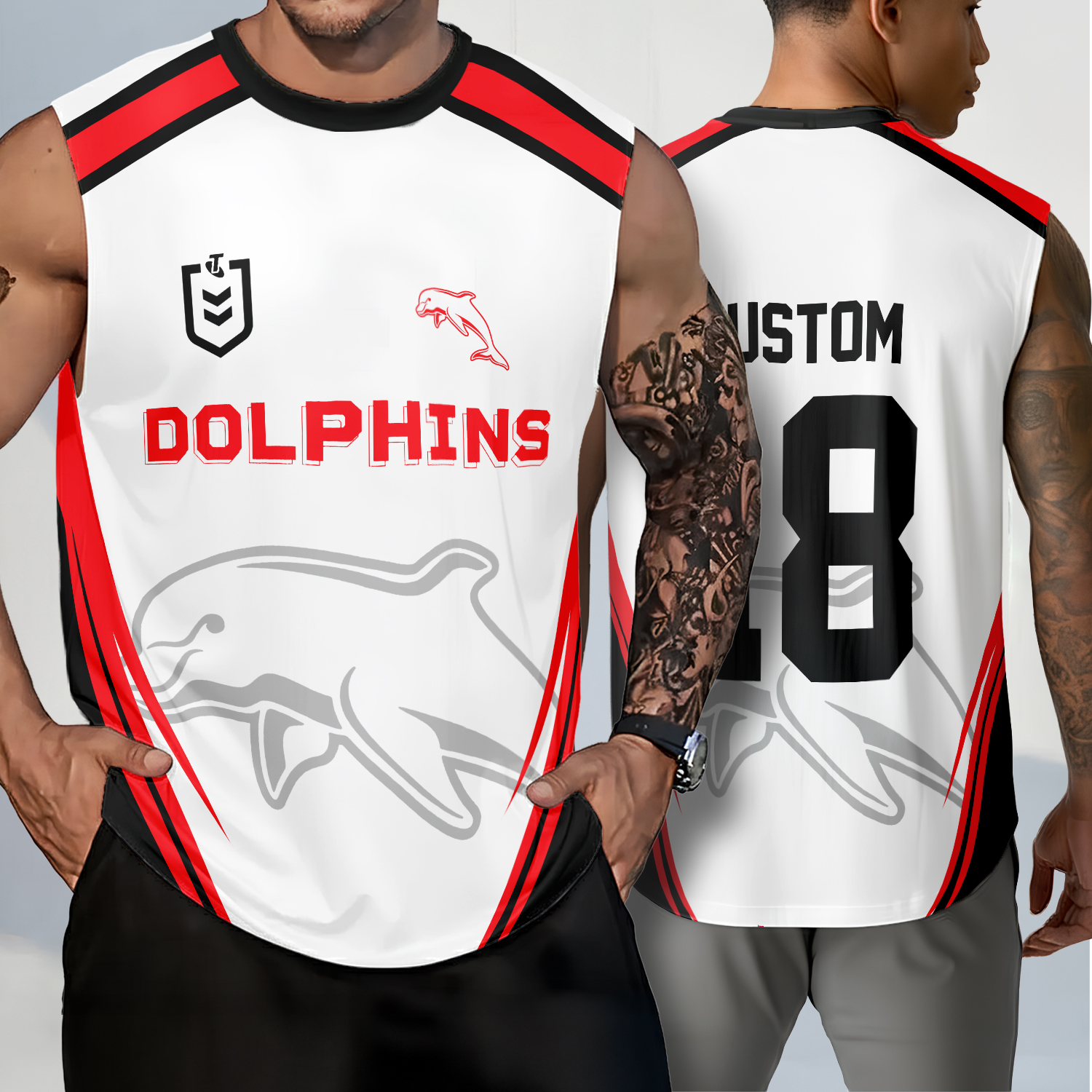 Auspiritmerch Dolphins Personalized Tank Top Gift For Fans