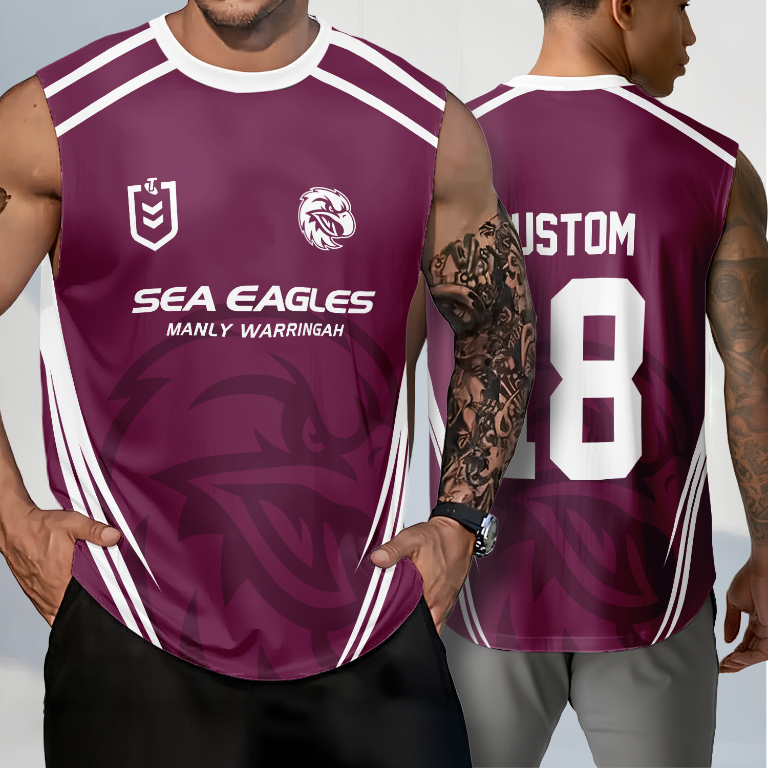 Auspiritmerch Manly Warringah Sea Eagles Personalized Tank Top Gift For Fans
