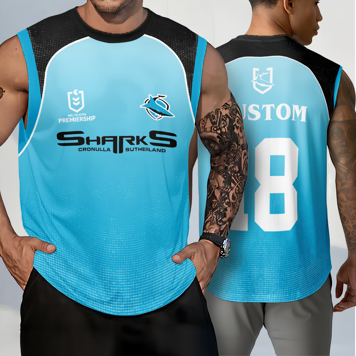 Auspiritmerch Cronulla-Sutherland Sharks Personalized Tank Top Gift For Fans