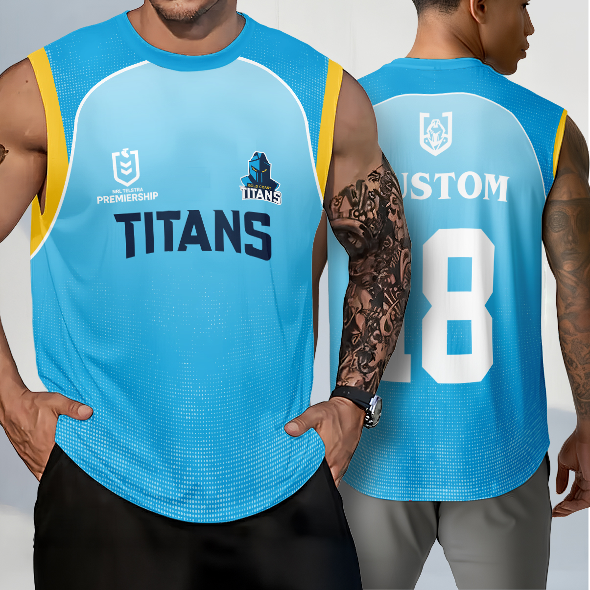 Auspiritmerch Gold Coast Titans Personalized Tank Top Gift For Fans