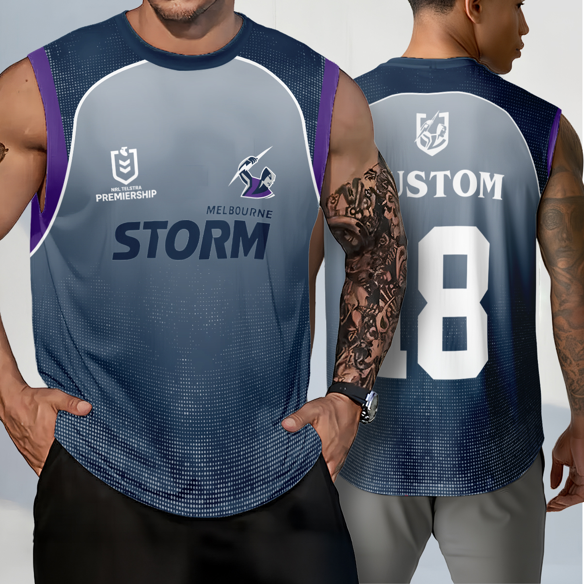 Auspiritmerch Melbourne Storm x Stranger Things Personalized T Shirt Gift For Fansb