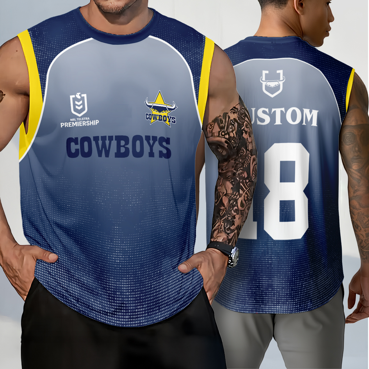 Auspiritmerch North Queensland Cowboys x Stranger Things Personalized T Shirt Gift For Fansb